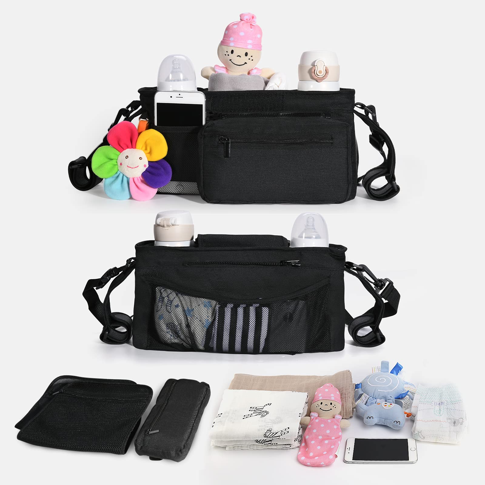 momcozy-universal-stroller-organizer-non-slip-insulated-cup-holders-detachable-p image 2