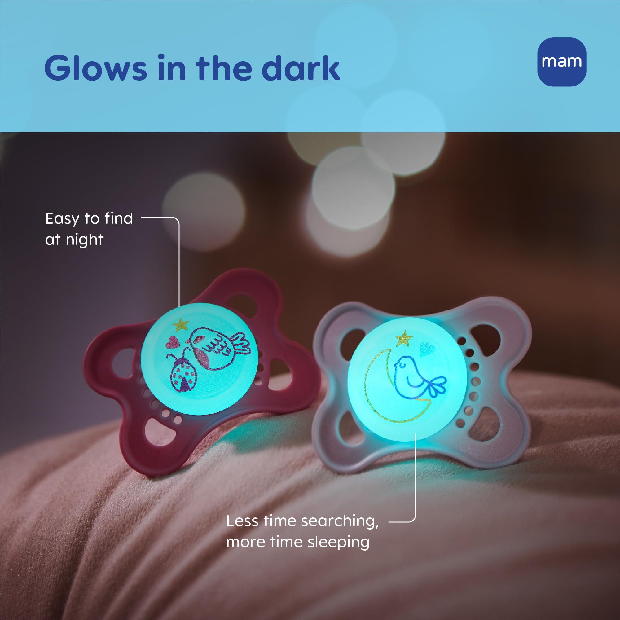 mam-original-baby-pacifiers-0-6-months-glows-in-the-dark-4-pack image 3
