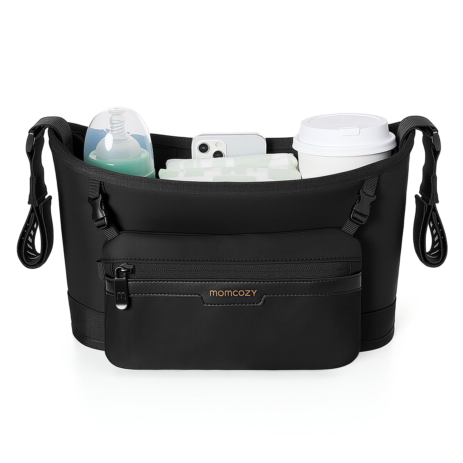 momcozy-universal-stroller-organizer-stroller-caddy-with-insulated-cup-holders-s image 1