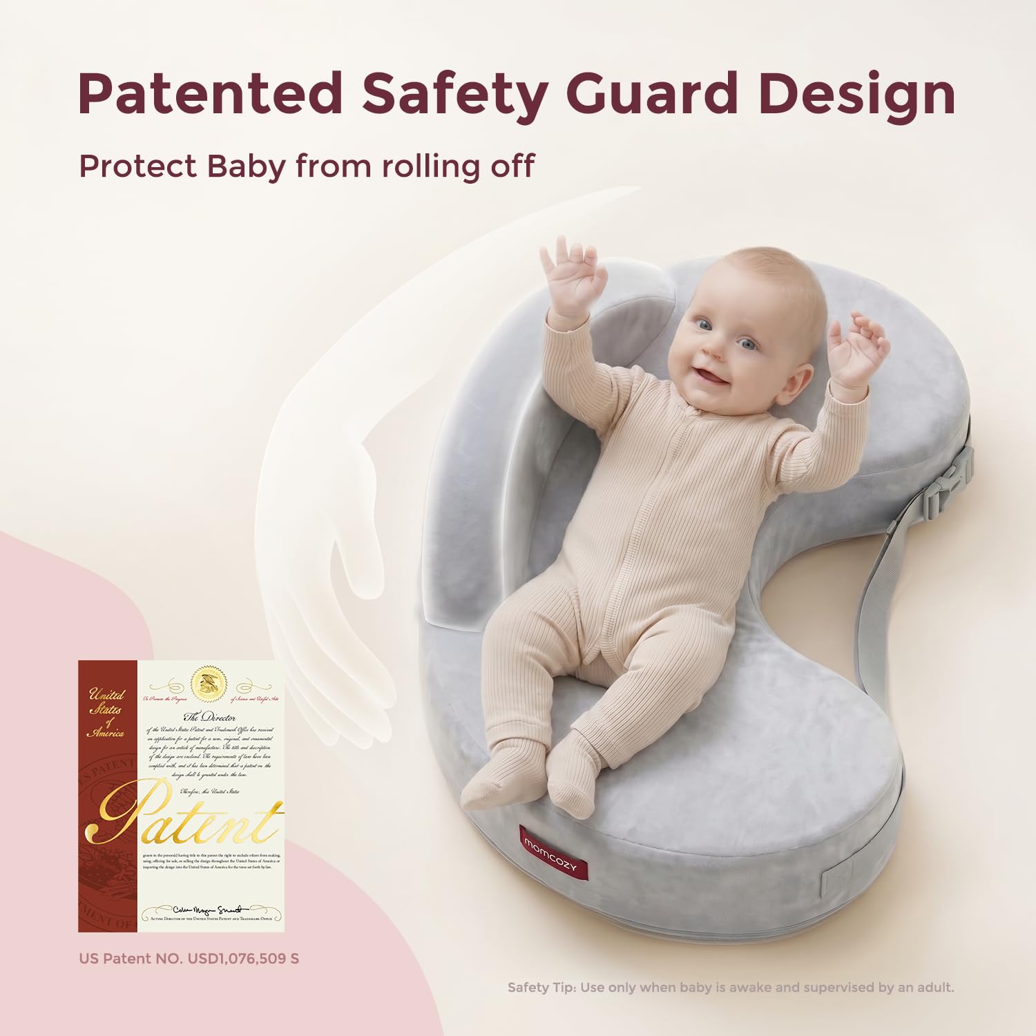momcozy-innovative-safety-guard-nursing-pillow-firm-springy-memory-foam-stable-e image 2