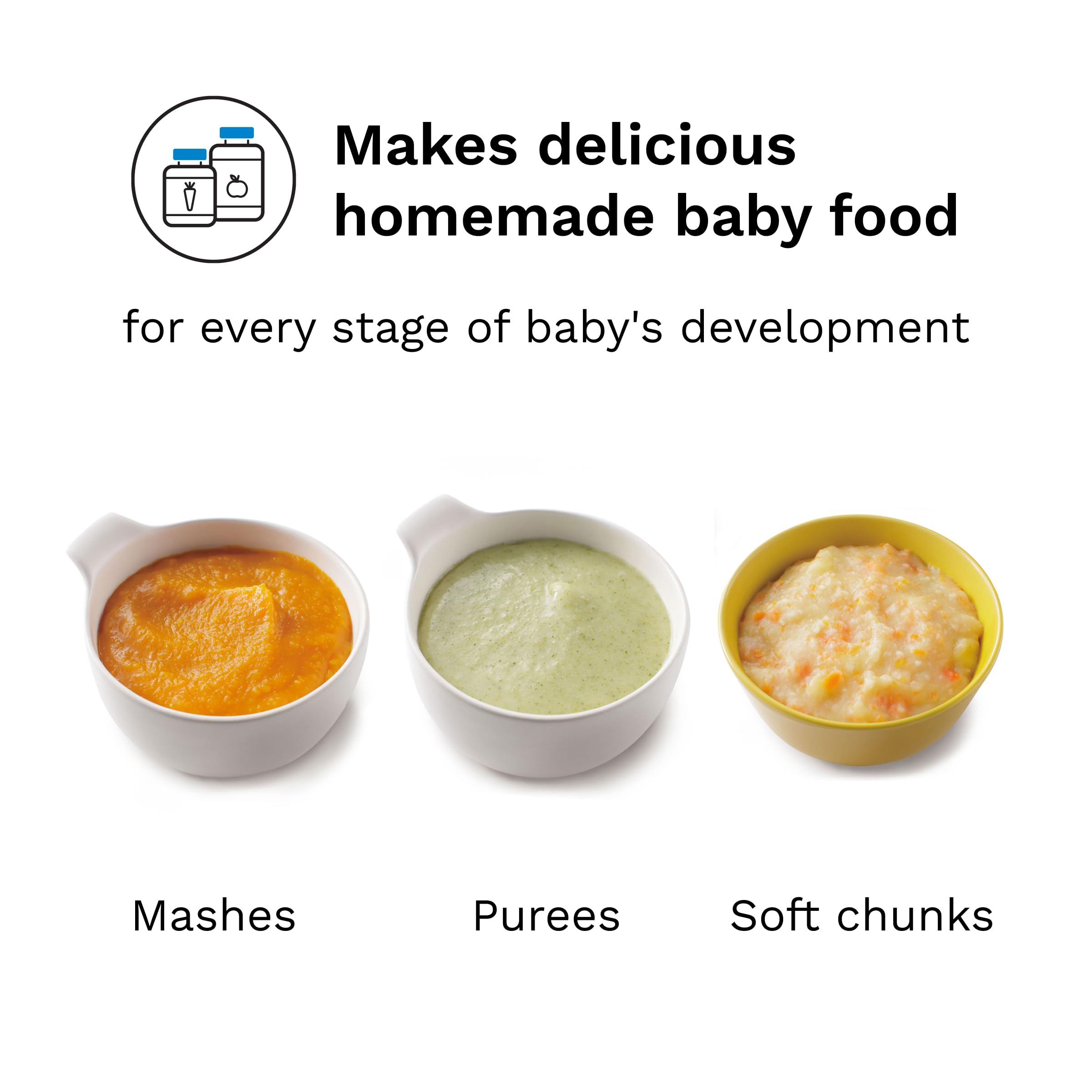 baby-brezza-one-step-baby-food-maker-deluxe-automatic-steamer-blender-with-3-pou image 3