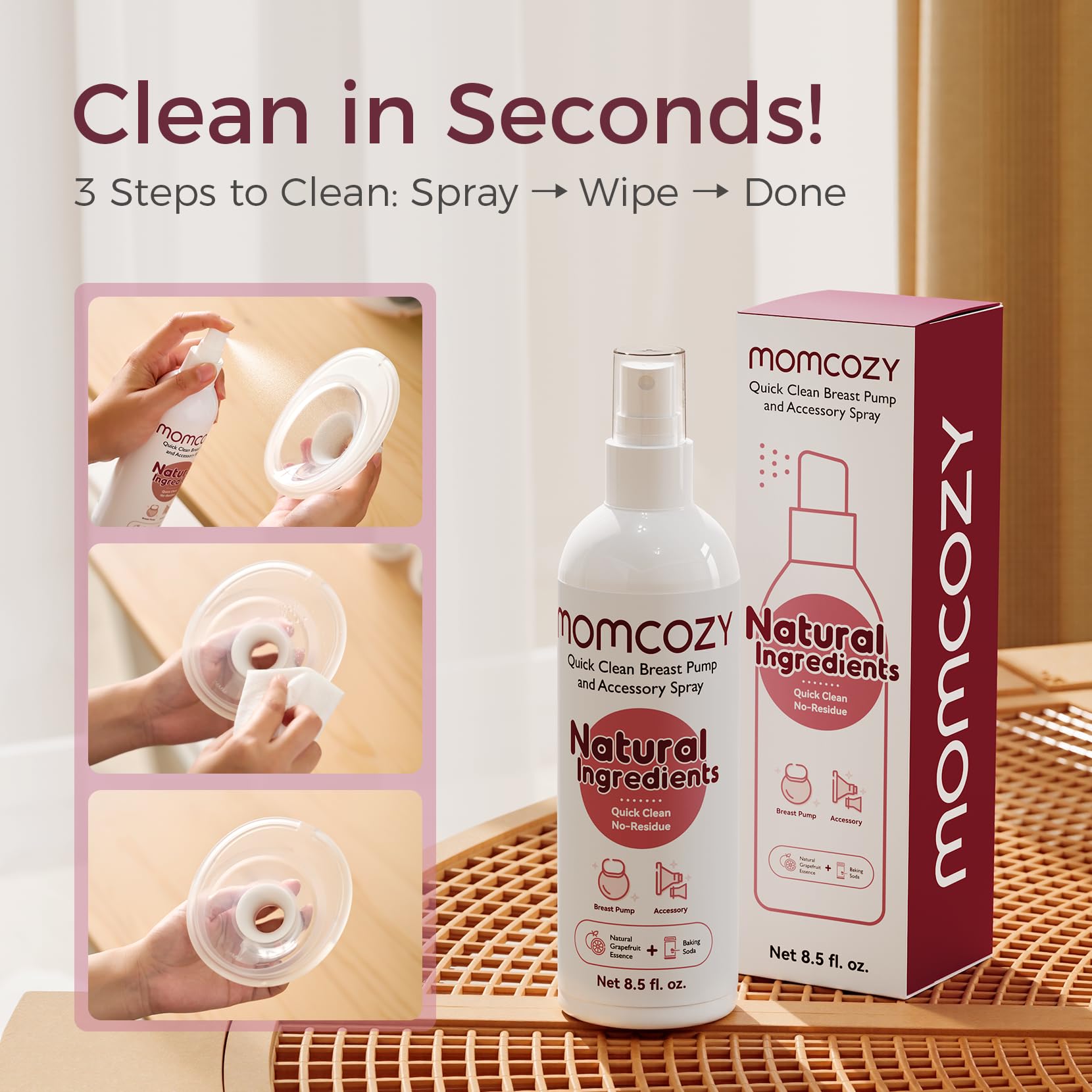momcozy-portable-breast-pump-cleaning-spray-and-wipes image 4