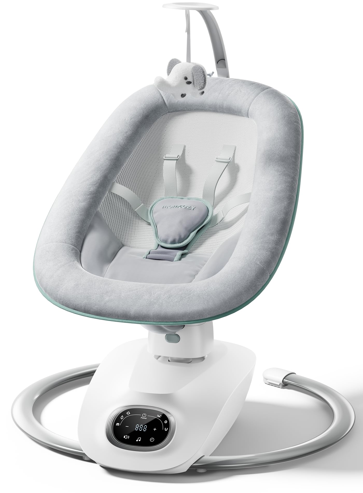momcozy-cocosway-electric-baby-swing-180-rotating-seat-6-motions-4-speeds-remote image 1