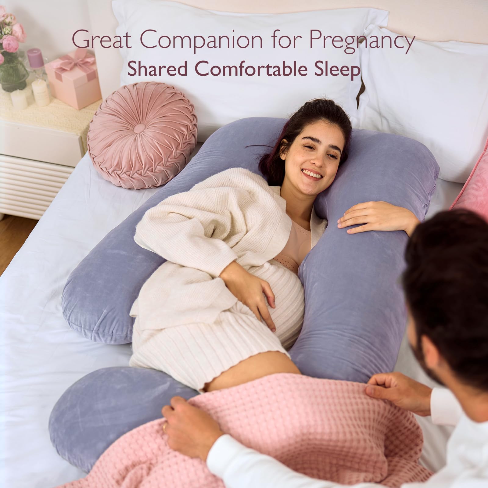 momcozy-pregnancy-knee-pillow-for-side-sleepers-memory-foam-leg-hip-alignment-pi image 4