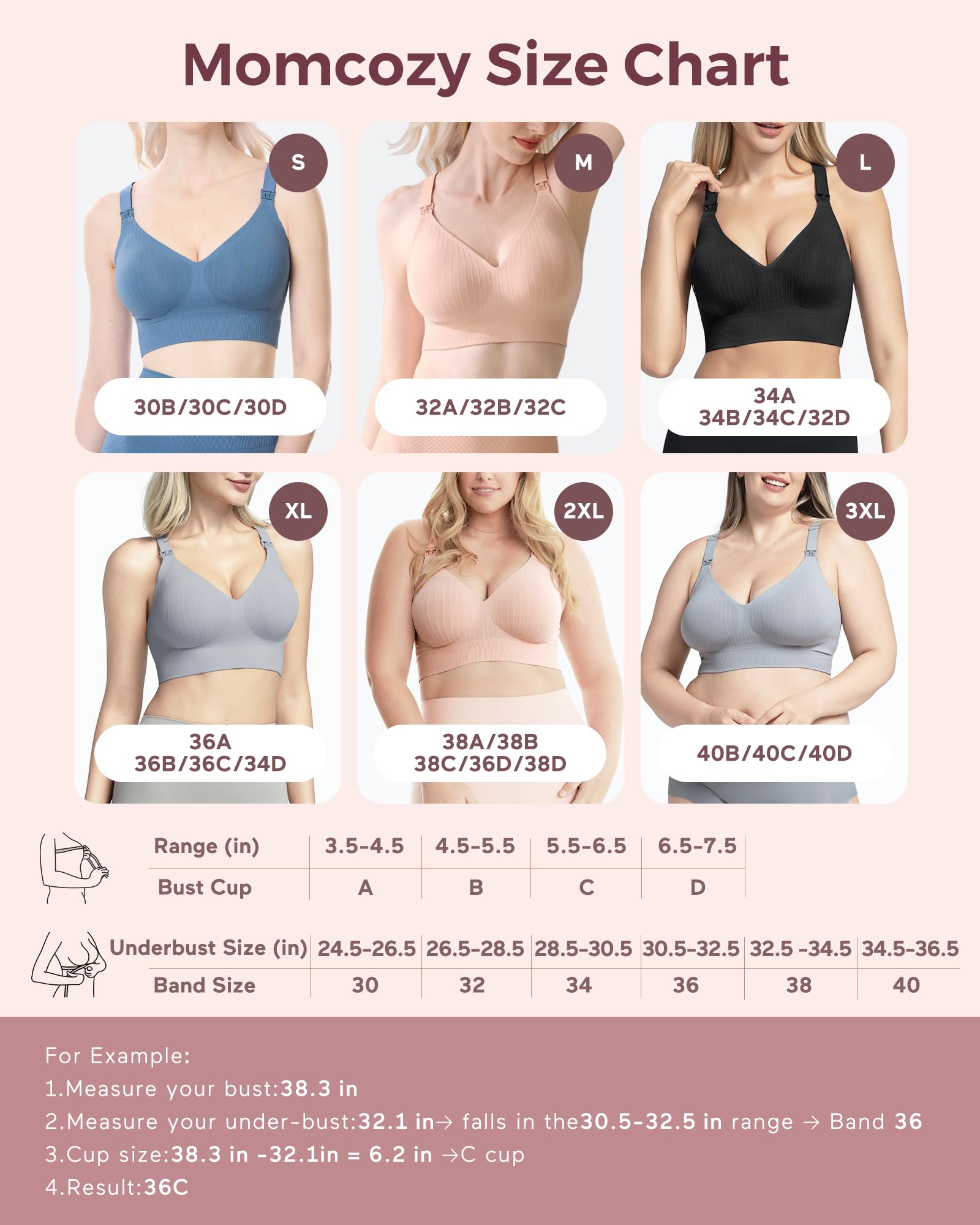 momcozy-ribbed-racerback-nursing-sports-bra-for-breastfeeding-yoga-soft-stretchy image 5