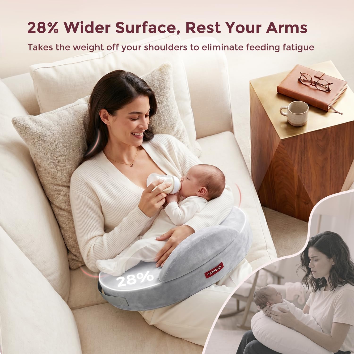 momcozy-innovative-safety-guard-nursing-pillow-firm-springy-memory-foam-stable-e image 4