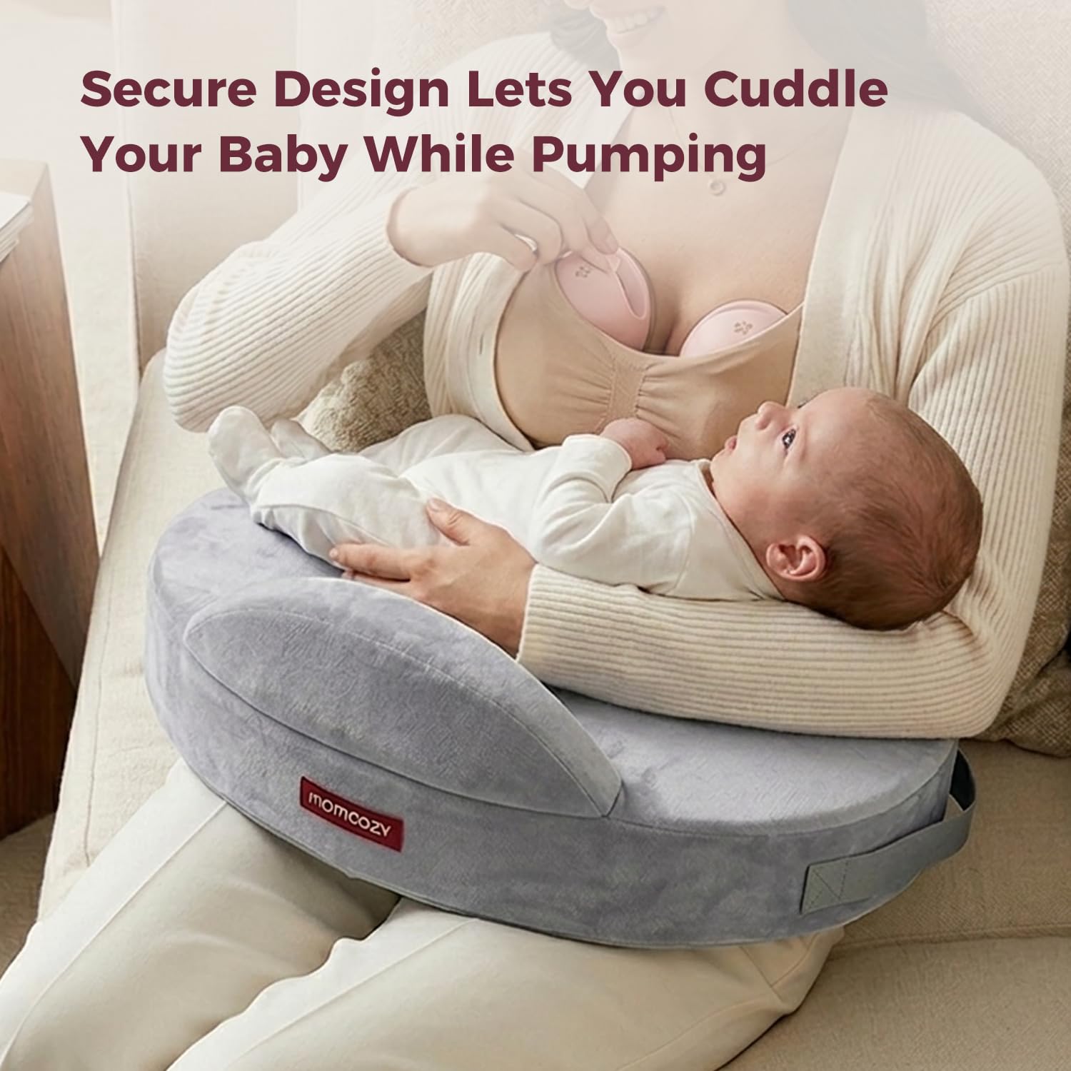 momcozy-innovative-safety-guard-nursing-pillow-firm-springy-memory-foam-stable-e image 3