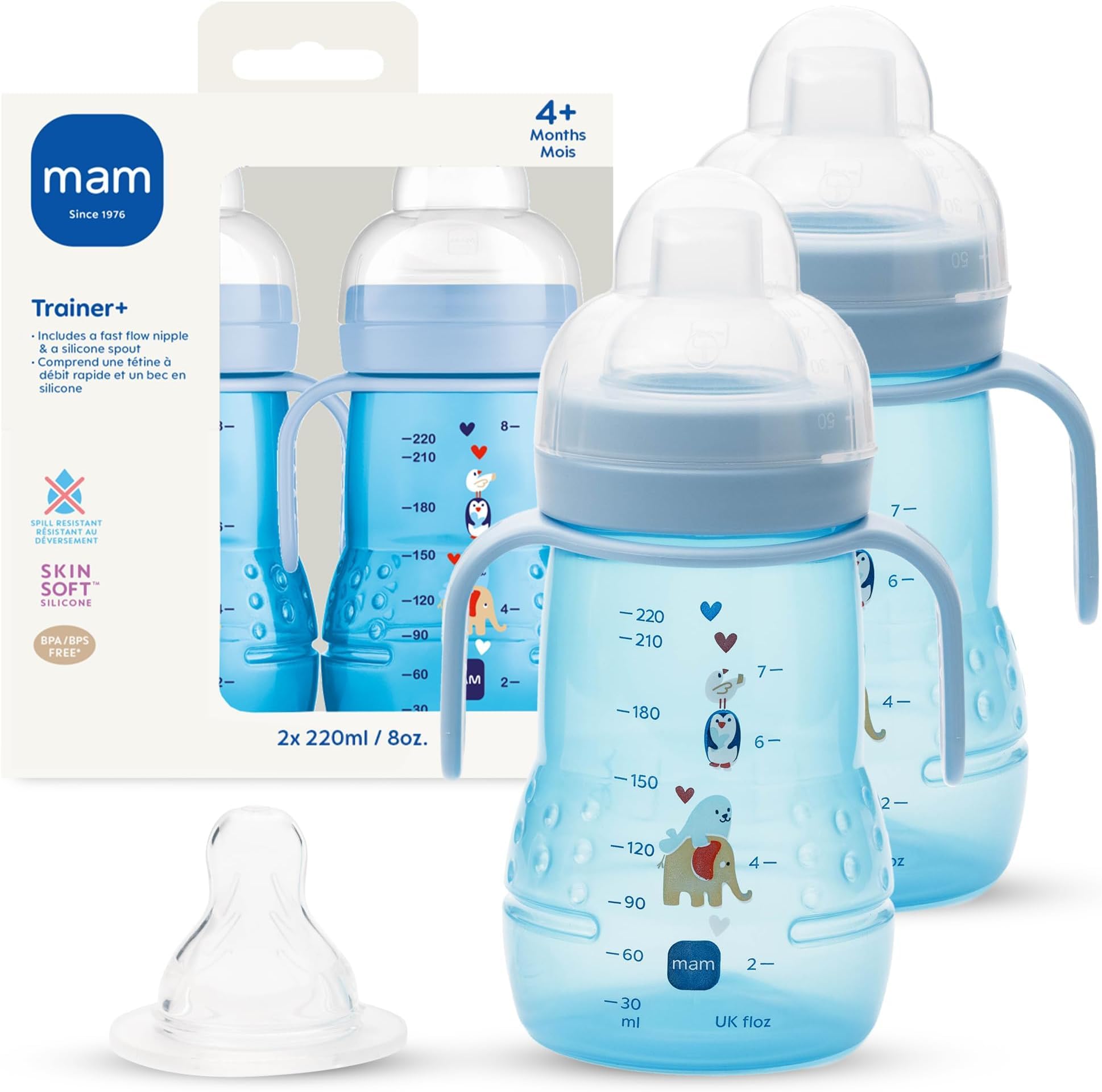 mam-trainer-sippy-cup-for-toddlers-1-3-8-oz-blue-with-extra-soft-spout-and-non-s image 7