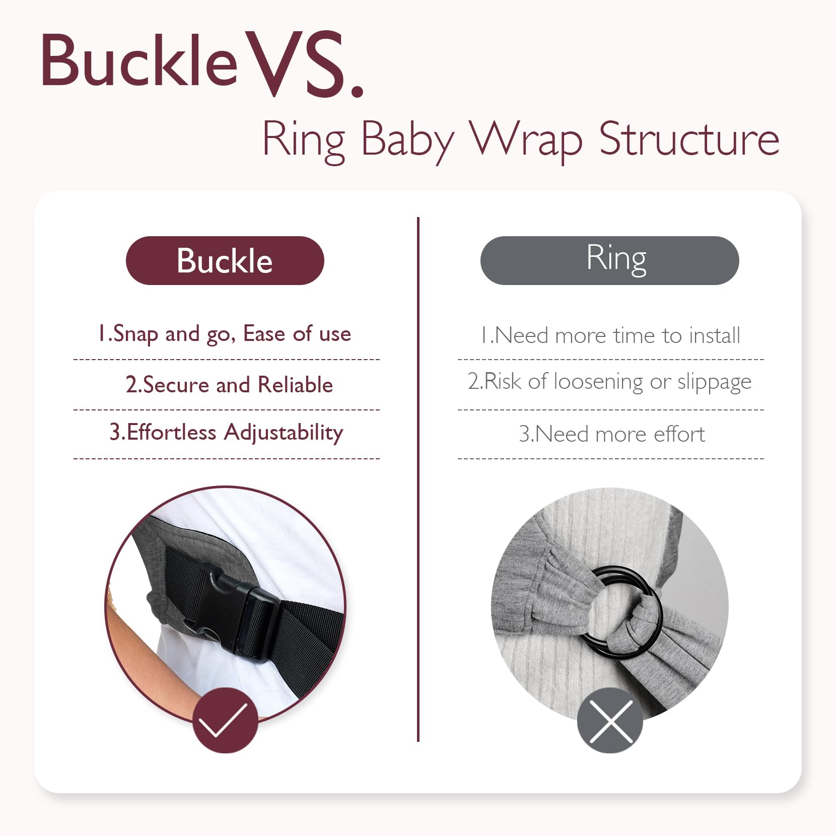 momcozy-baby-wrap-carrier-skin-friendly-fabric-adjustable-buckle-deep-grey-newbo image 2