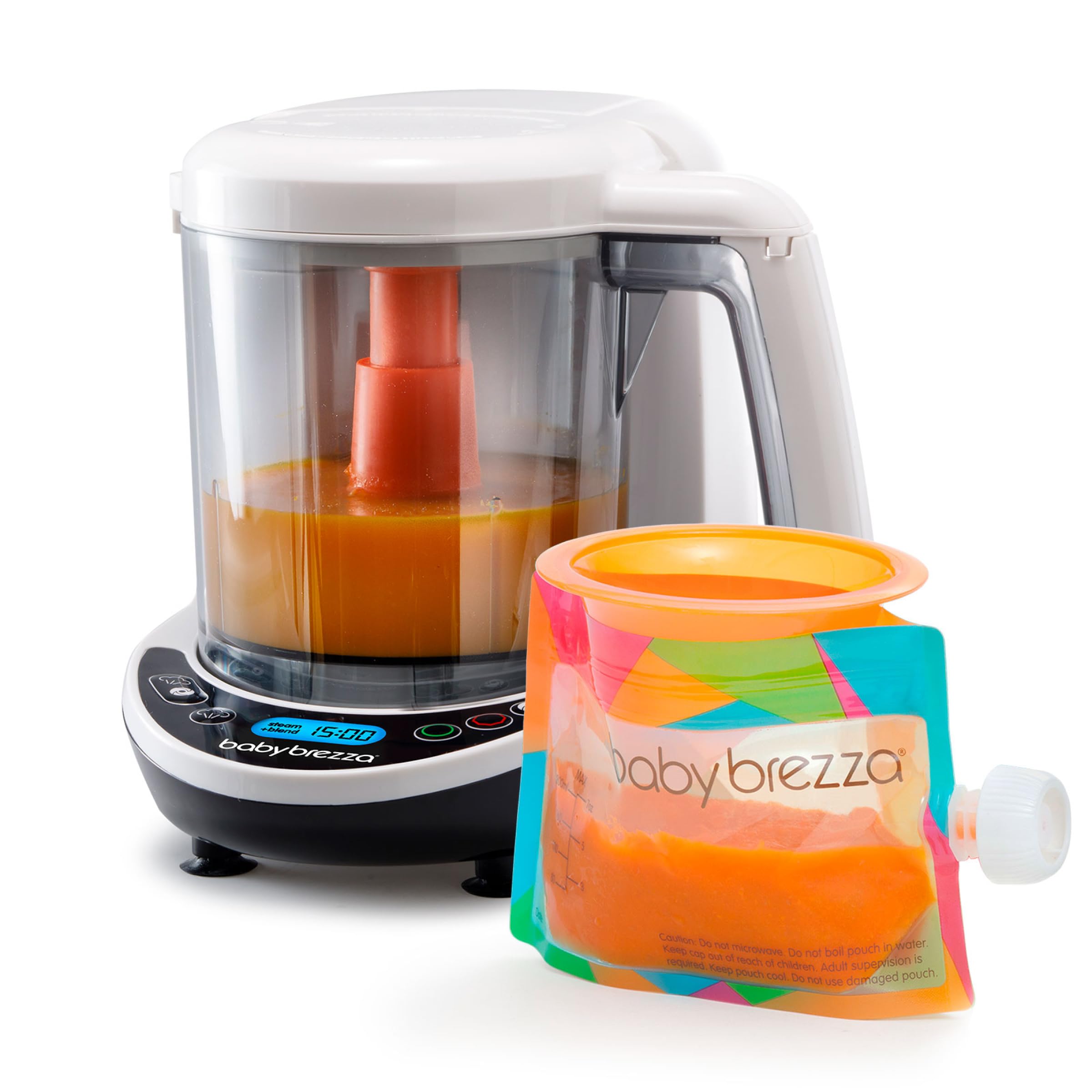 baby-brezza-one-step-baby-food-maker-deluxe-automatic-steamer-blender-with-3-pou image 1