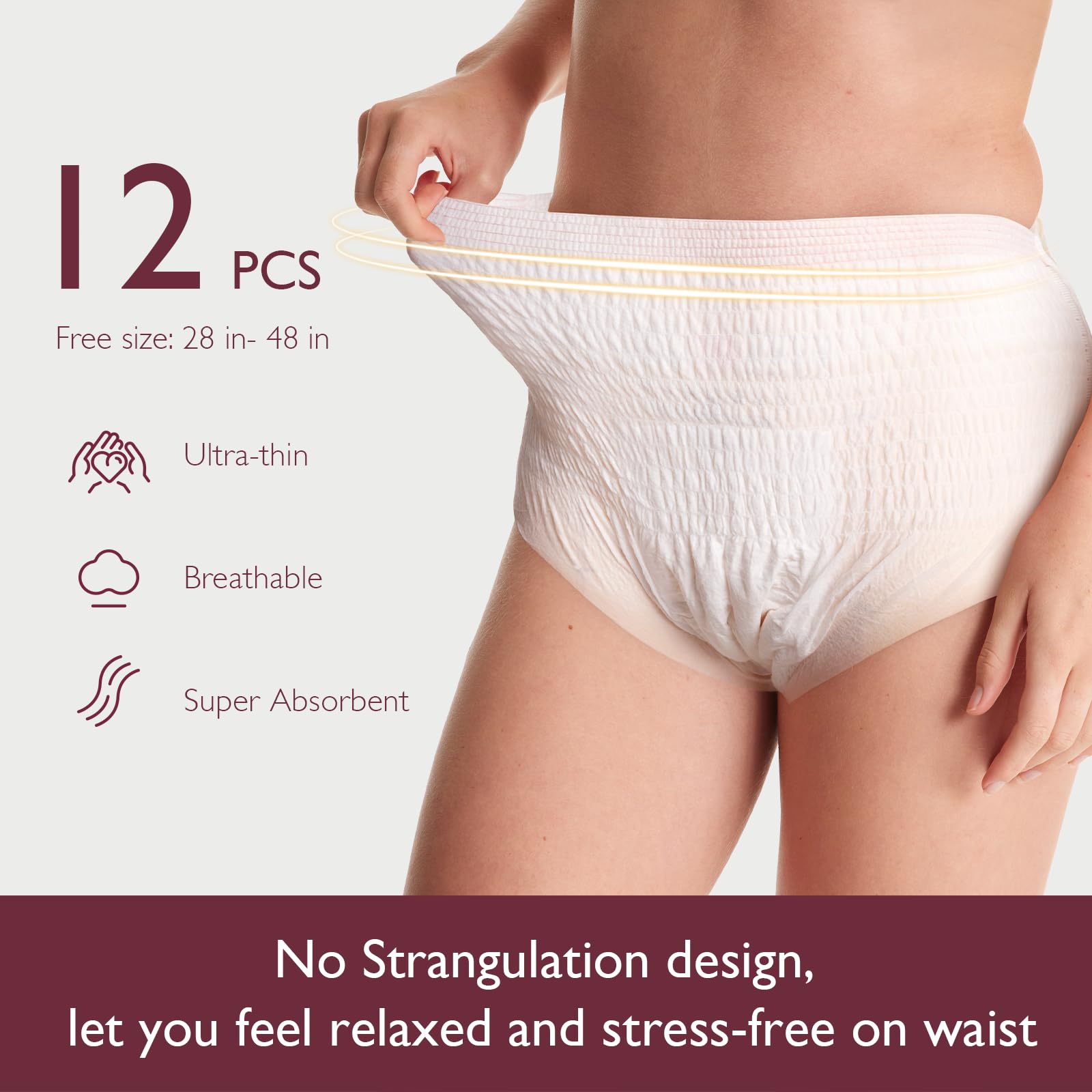 momcozy-postpartum-disposable-underwear-12-pack-no-leak-built-in-pad-self-absorb image 2