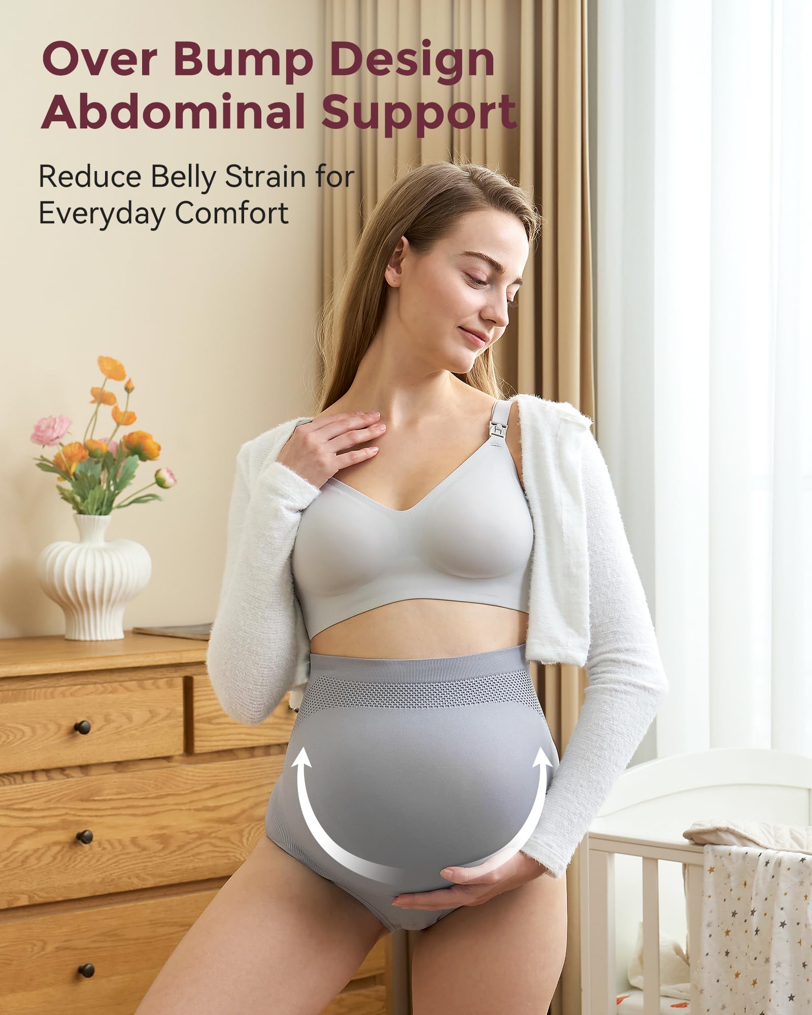 momcozy-women-s-maternity-high-waist-underwear-over-bump-soft-seamless-pregnancy image 2