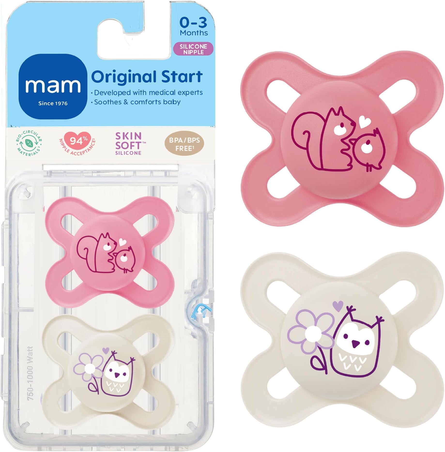 mam-original-start-newborn-pacifiers-0-3-months-skinsoft-silicone-2-pack image 8