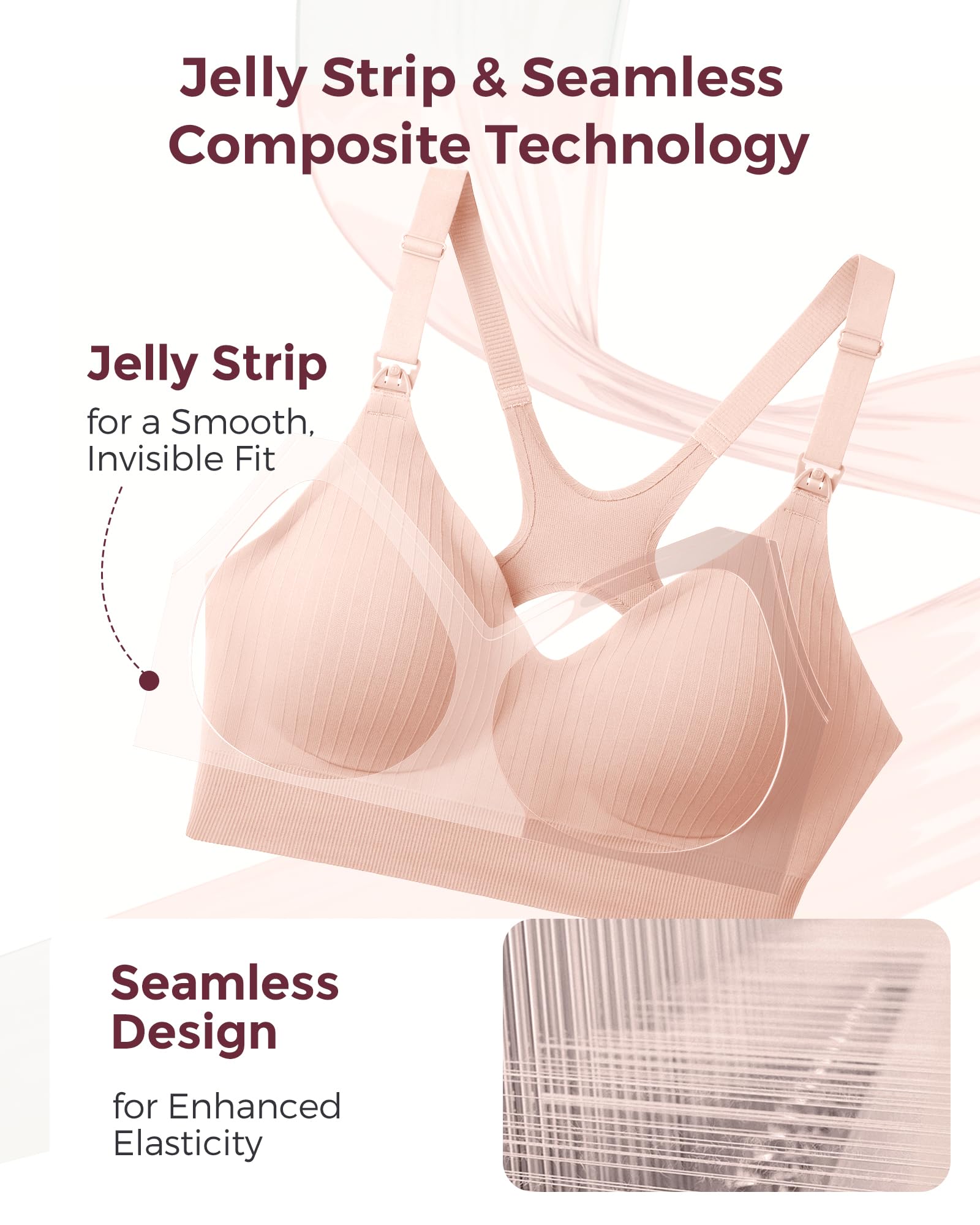 momcozy-ribbed-racerback-nursing-sports-bra-for-breastfeeding-yoga-soft-stretchy image 2