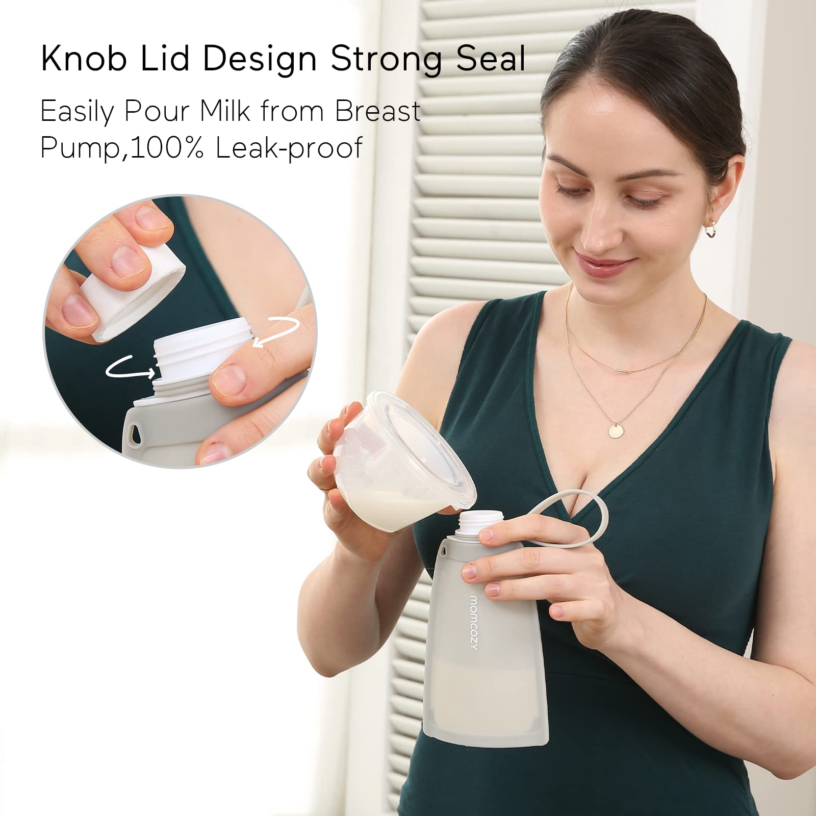 momcozy-silicone-breastmilk-storage-bags-reusable-8-5oz-5-pack-leak-proof-bpa-fr image 4