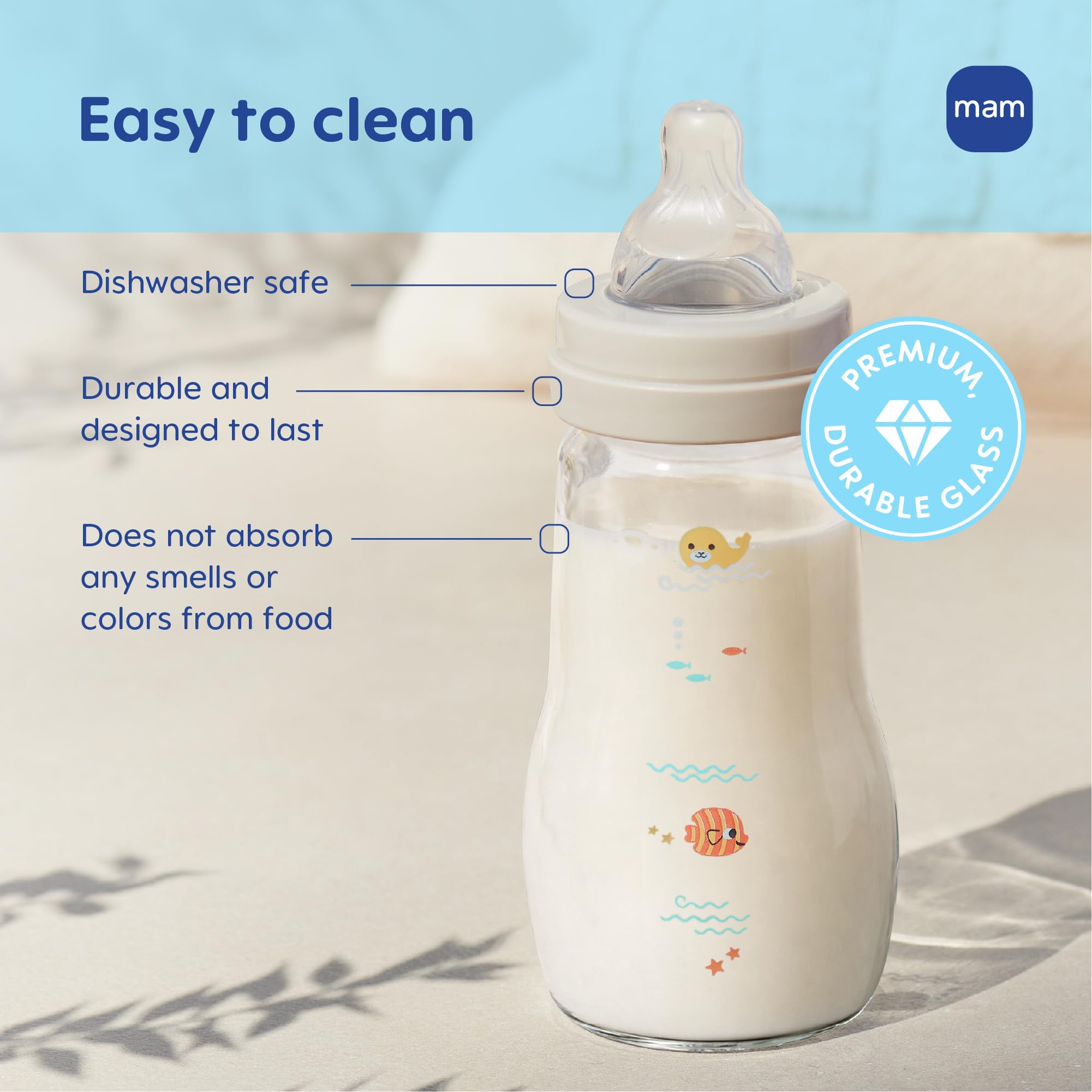 mam-pure-glass-anti-colic-baby-bottle-6oz-0-months-1-pack-bpa-free-made-in-europ image 1