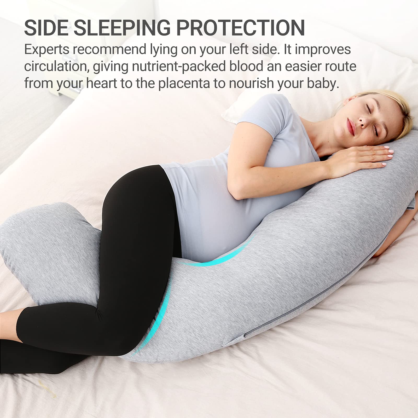 momcozy-j-shaped-maternity-body-pillow-for-side-sleeping-soft-jersey-cover-adjus image 3