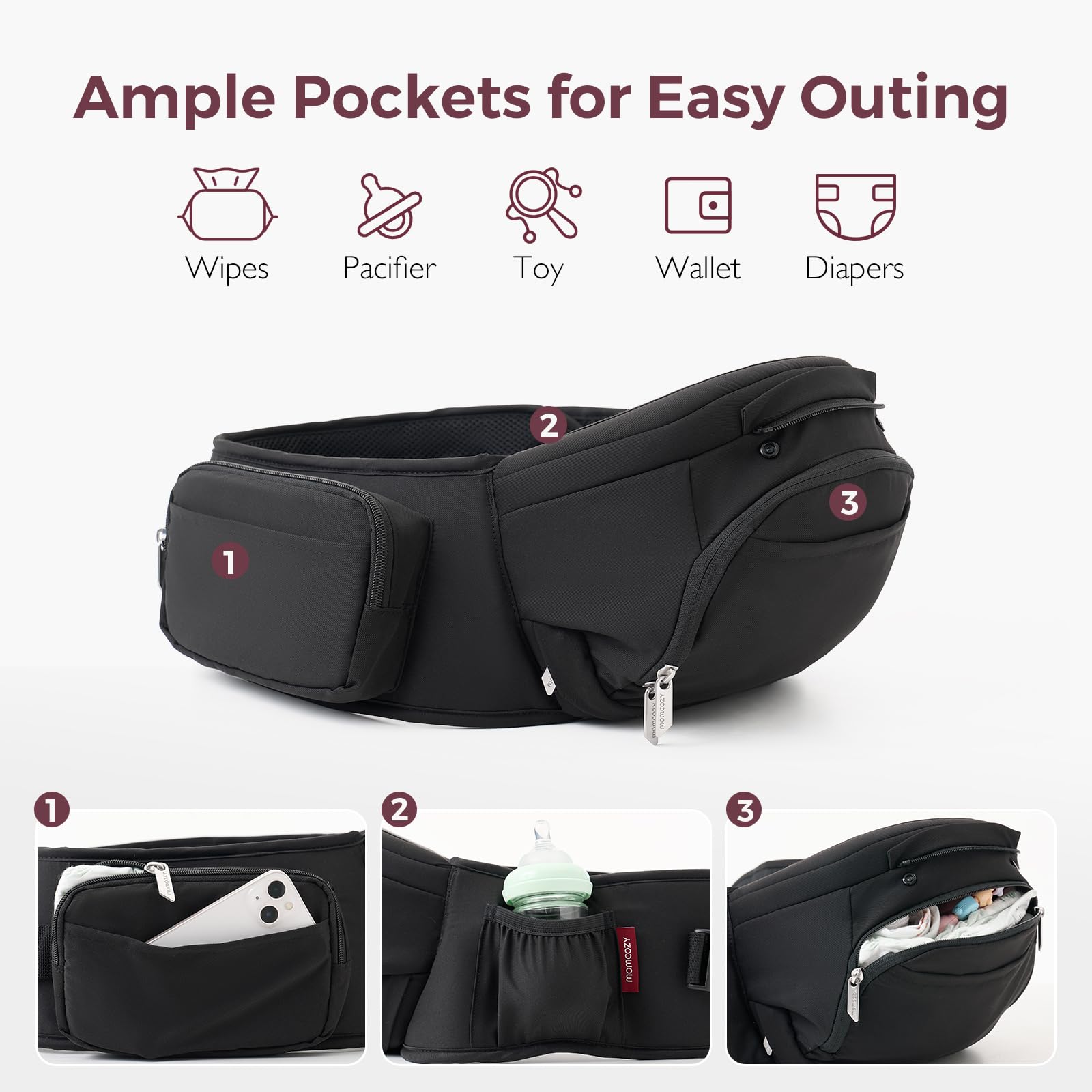 momcozy-baby-carrier-with-hip-seat-detachable-hands-free-plus-size-extender-wais image 4