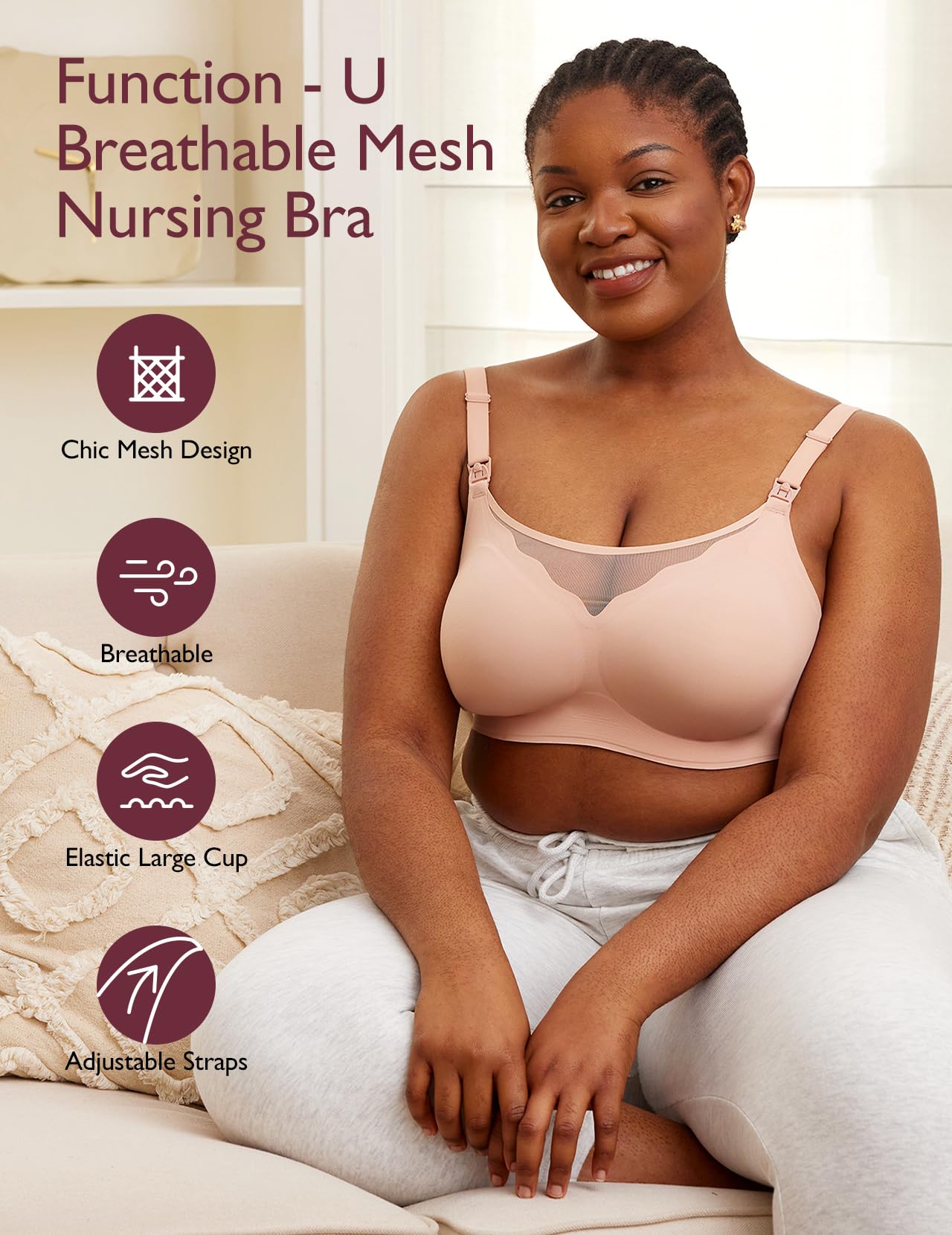 momcozy-nursing-bras-for-breastfeeding-breathable-mesh-wireless-maternity-sleep- image 2