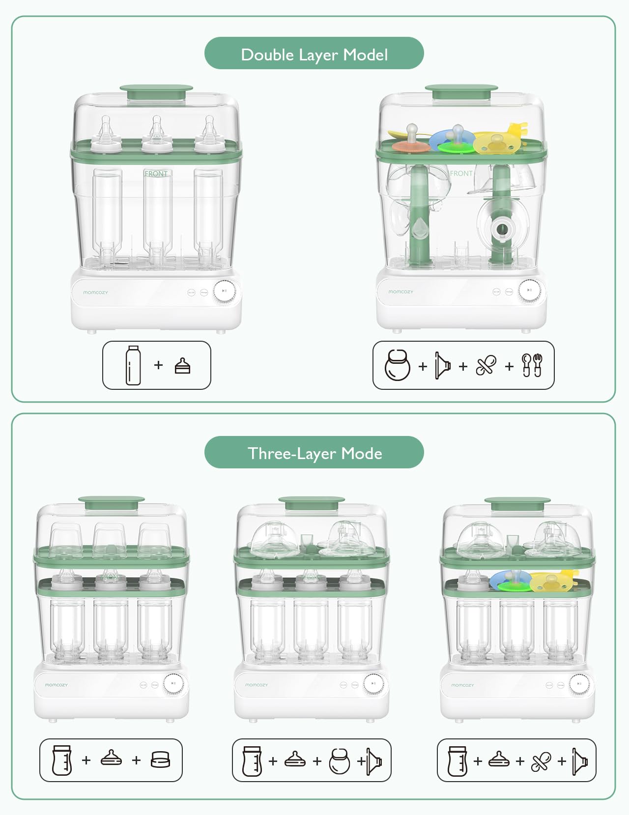 momcozy-3-layer-large-bottle-sterilizer-and-dryer-fast-steam-sterilization-24-ho image 7
