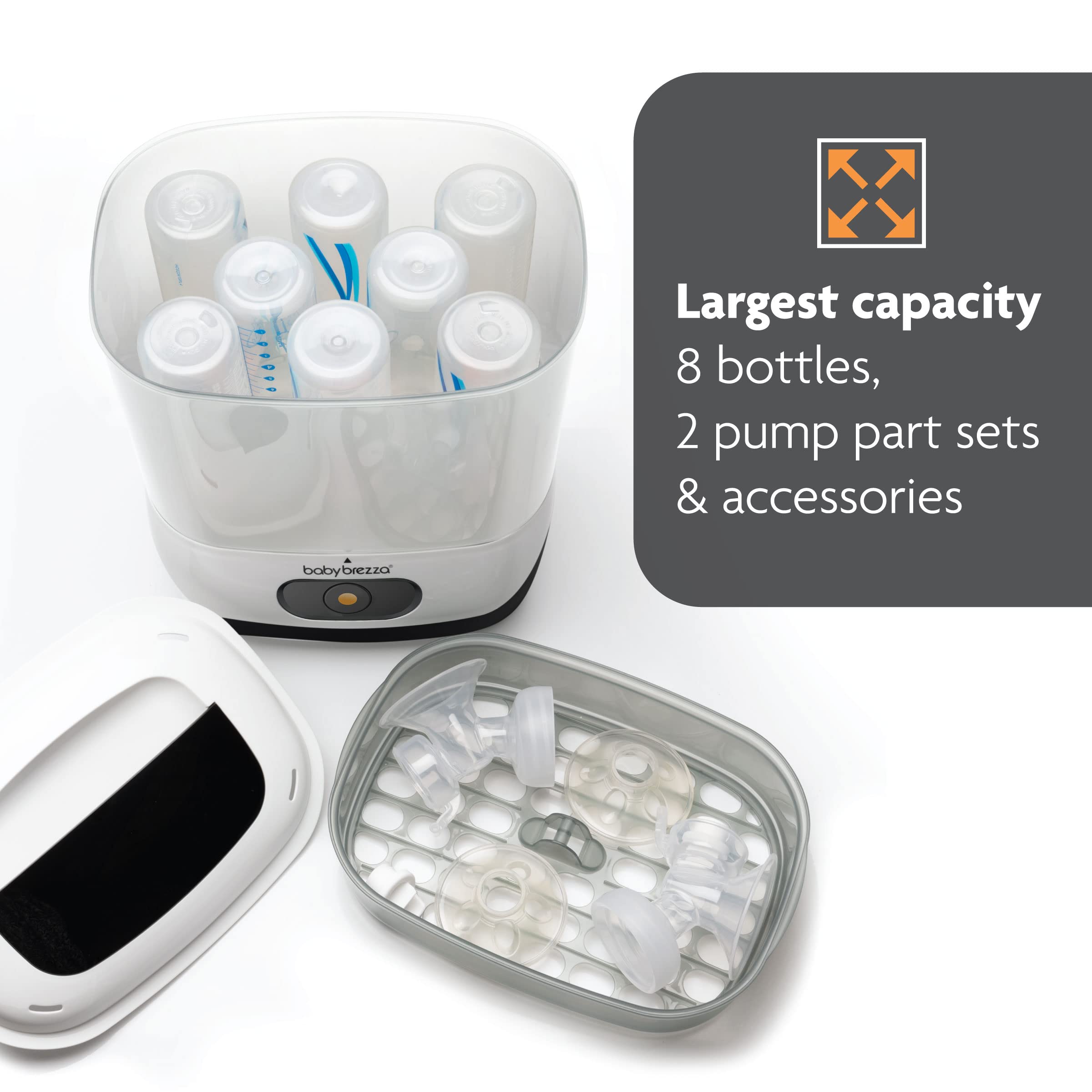 baby-brezza-4-in-1-baby-bottle-sterilizer-machine-largest-capacity-universal-fit image 3