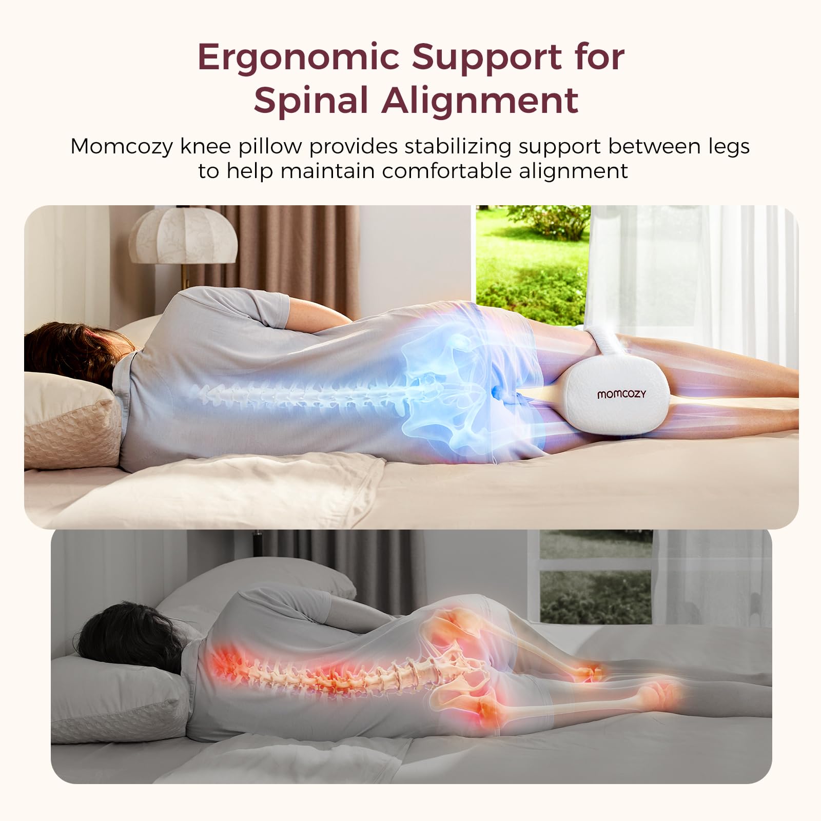 momcozy-knee-pillow-for-side-sleepers-soft-memory-foam-pinch-free-design-relieve image 3