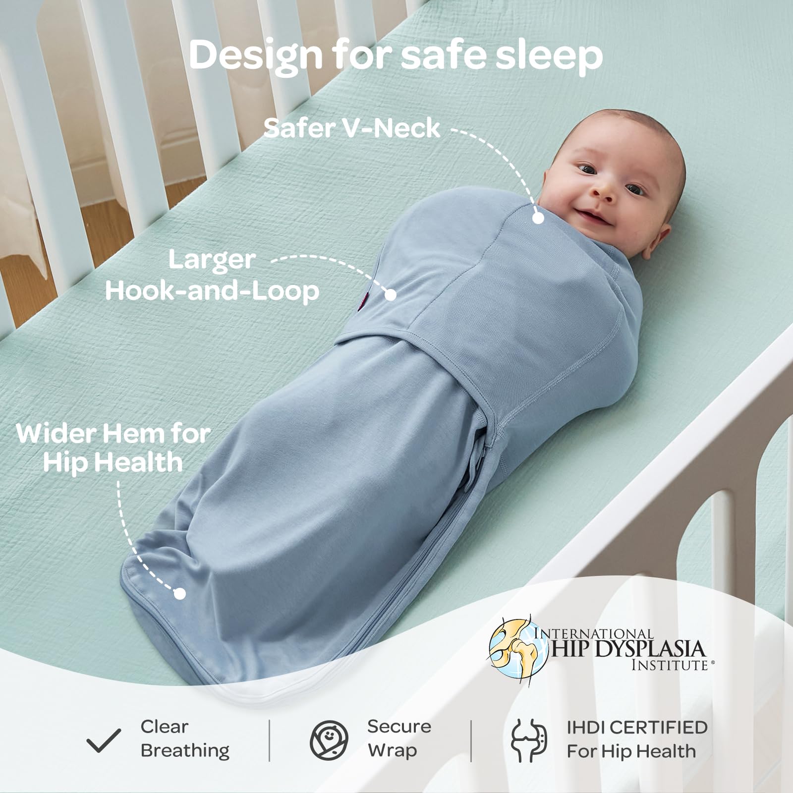 momcozy-anti-startle-swaddle-for-newborns-0-3-months-quiet-velcro-zip-sleep-sack image 4