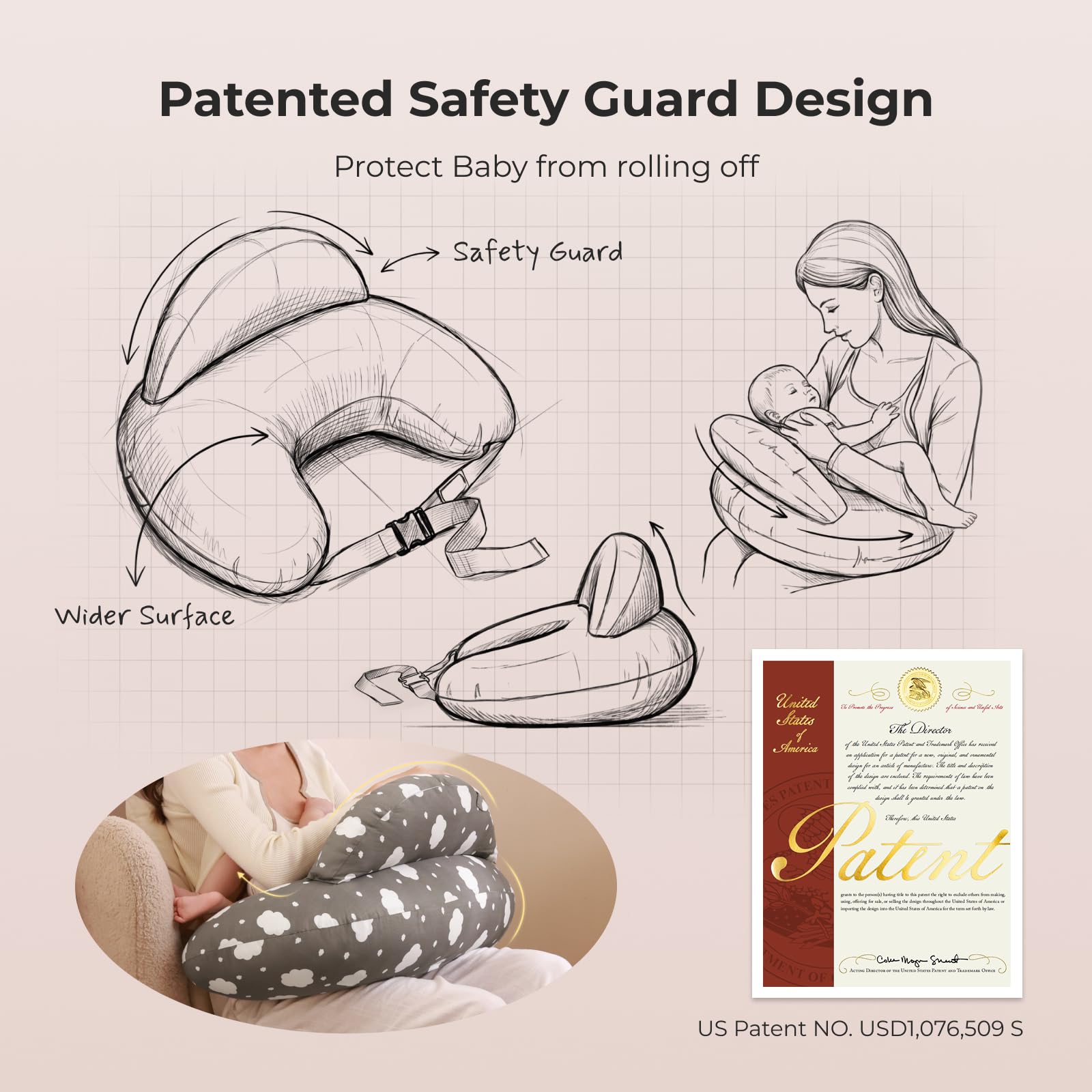 momcozy-original-nursing-pillow-for-breastfeeding-innovative-safety-guard-adjust image 2