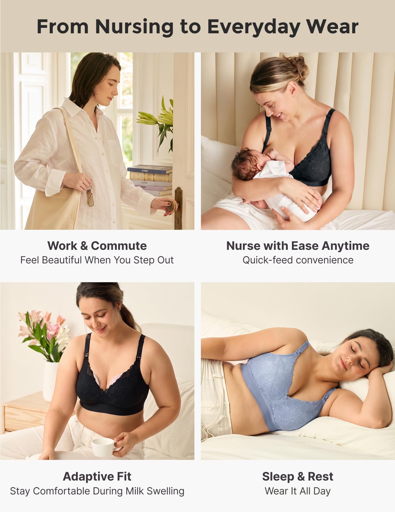 momcozy-lace-nursing-bra-for-breastfeeding-wirefree-maternity-bra-with-fixed-pad image 7