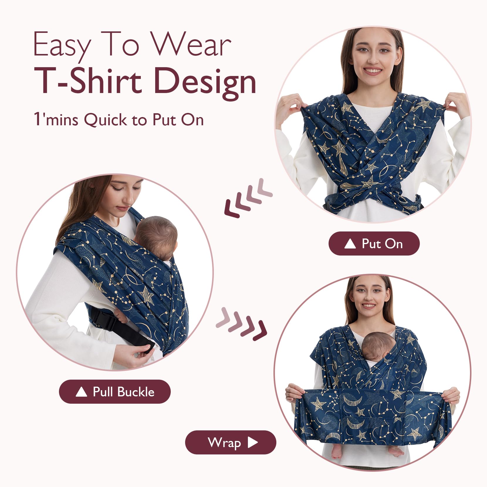 momcozy-baby-wrap-carrier-skin-friendly-fabric-easy-to-wear-adjustable-buckle-st image 3