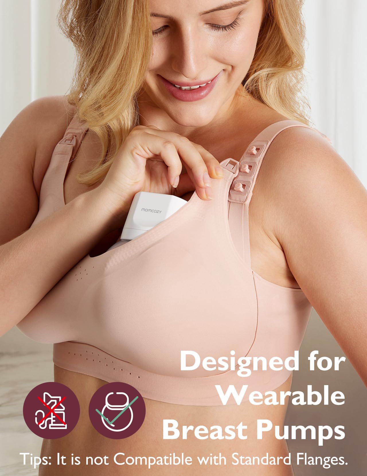 momcozy-3-in-1-pumping-and-nursing-bra-cozyfitclasp-for-wearable-breast-pumps-m5 image 4