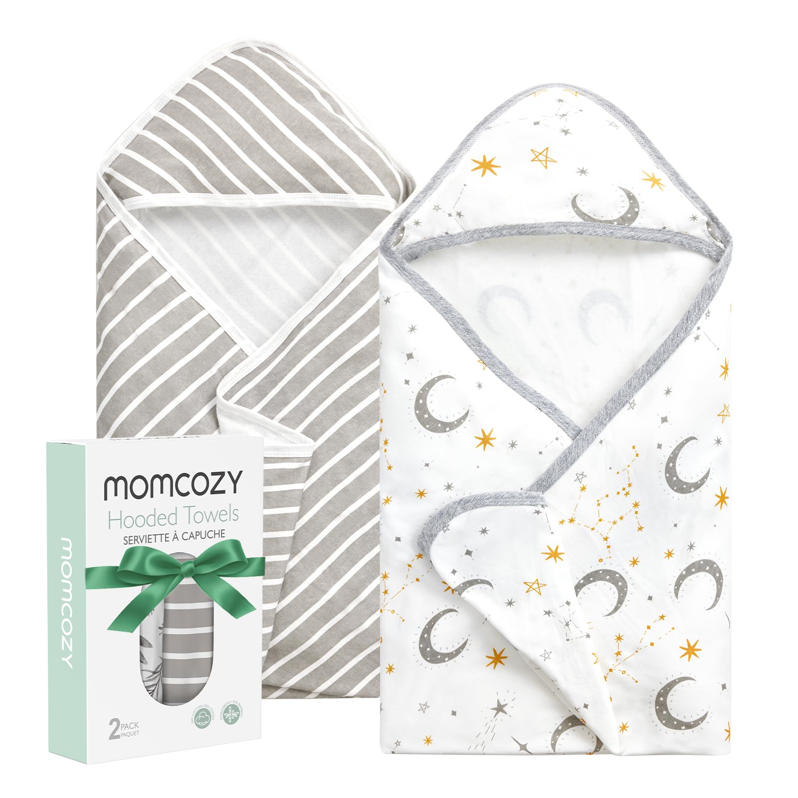 momcozy-baby-towel-with-hooded-ultra-soft-absorbent-bamboo-cotton-blend-set image 8