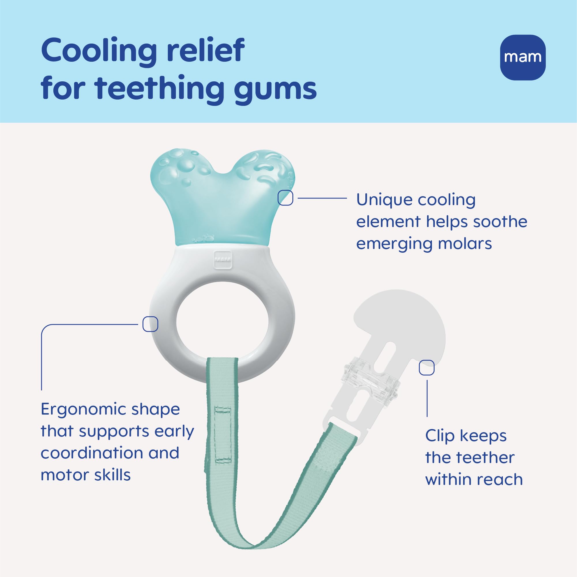 mam-mini-cooler-lightweight-baby-teether-with-clip-cooling-relief-for-2-months image 2