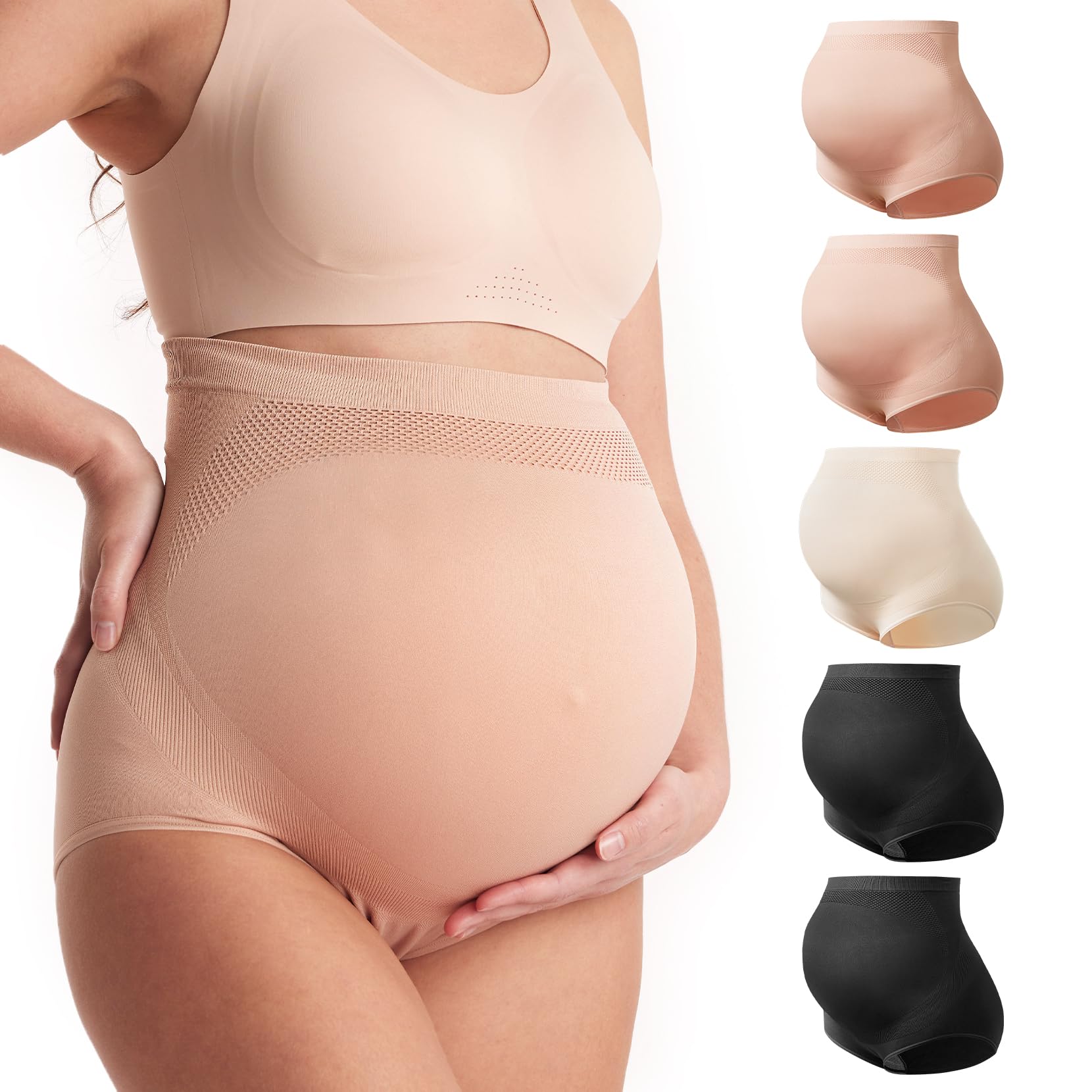 momcozy-women-s-maternity-high-waist-underwear-over-bump-soft-seamless-pregnancy image 8