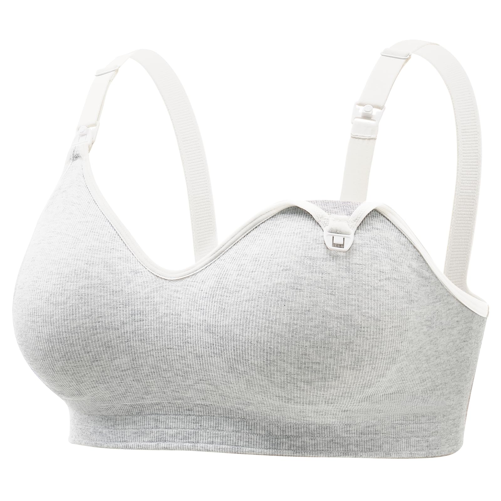 momcozy-nursing-bras-for-breastfeeding-soft-cotton-seamless-wireless-fixed-paddi image 7