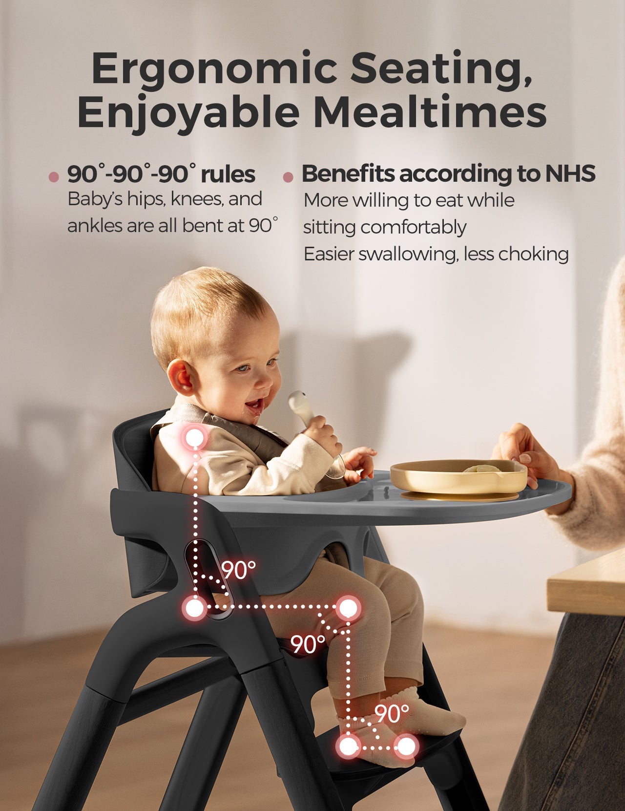 momcozy-dinerpal-black-high-chair-compact-adjustable-easy-to-clean-baby-feeding- image 6