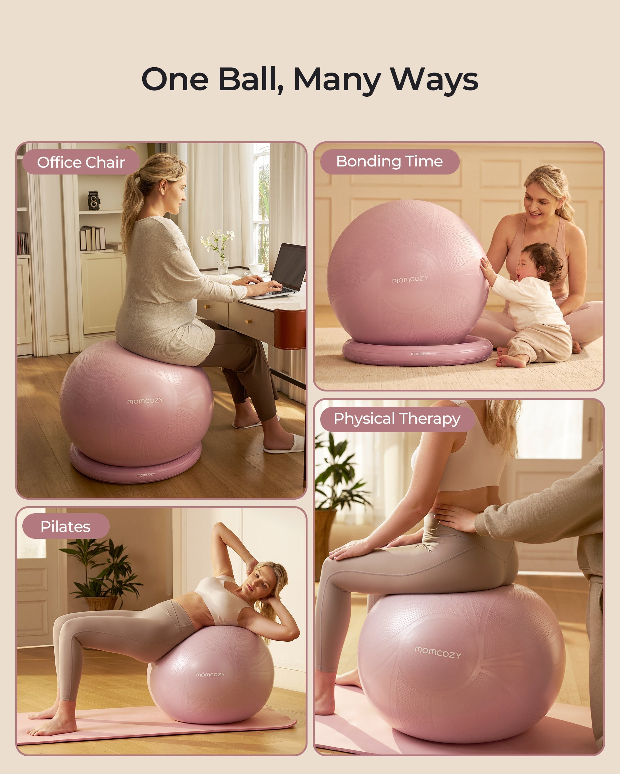 momcozy-birthease-pregnancy-ball-set-maternity-exercise-ball image 3