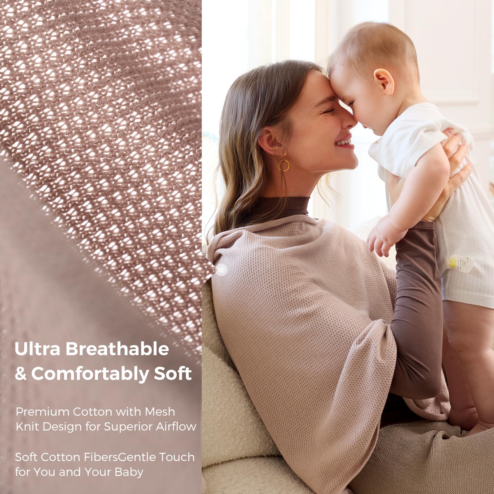 momcozy-nursing-cover-for-breastfeeding-soft-privacy-poncho-multi-use-nursing-sh image 3