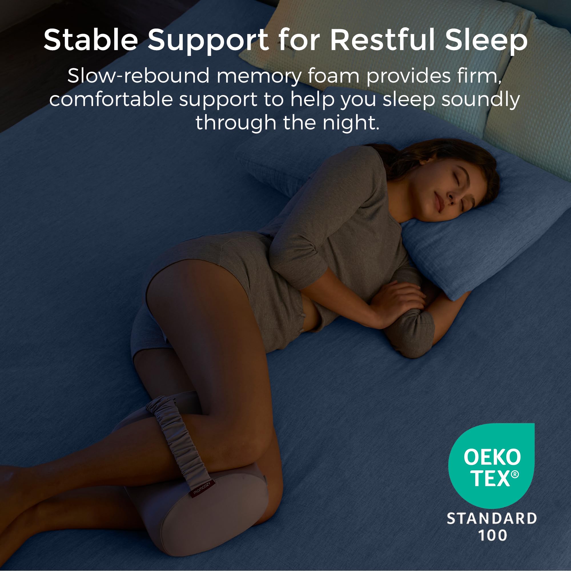 momcozy-pregnancy-pillows-knee-pillow-for-side-sleepers-with-cooling-cover image 7