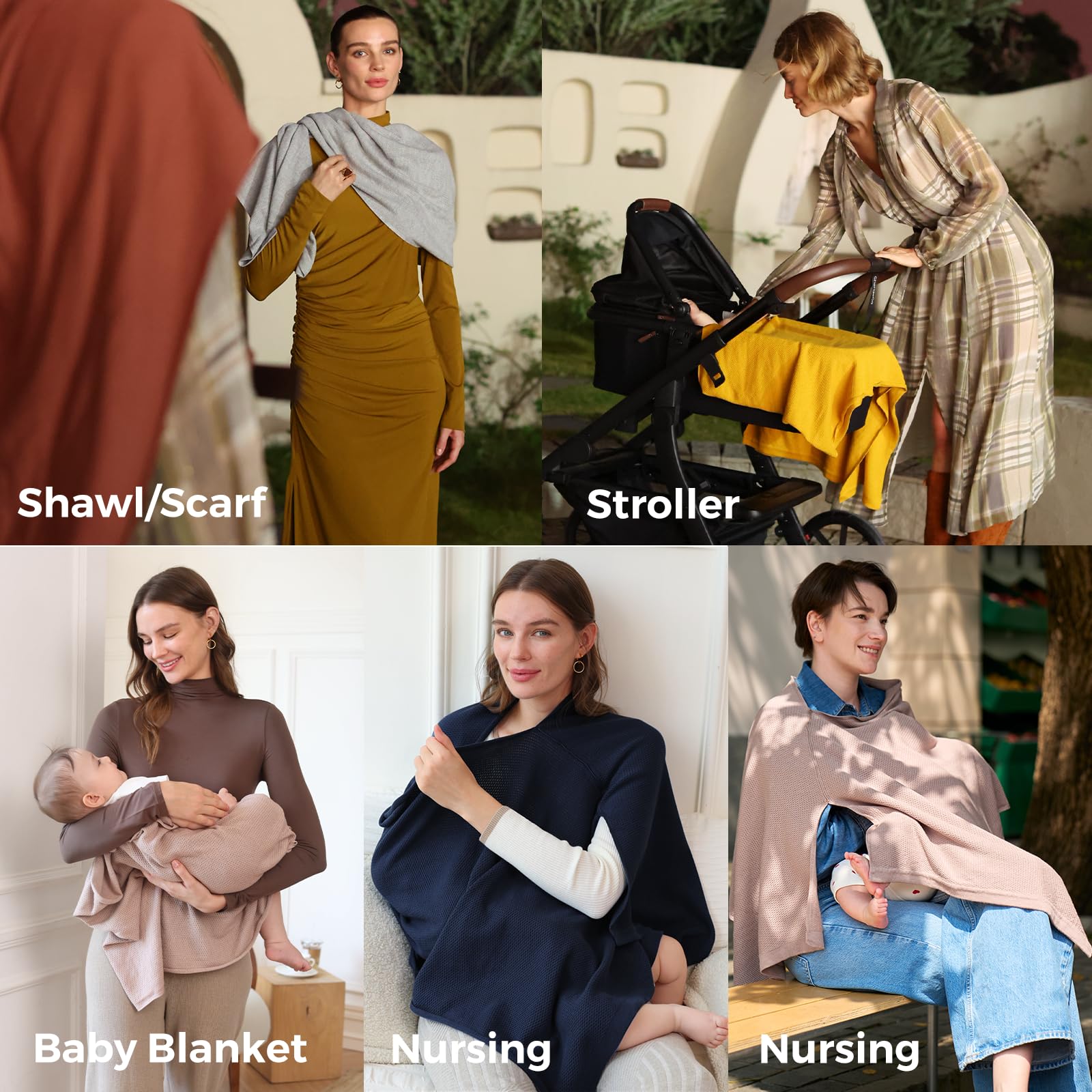 momcozy-nursing-cover-for-breastfeeding-soft-privacy-poncho-multi-use-nursing-sh image 6