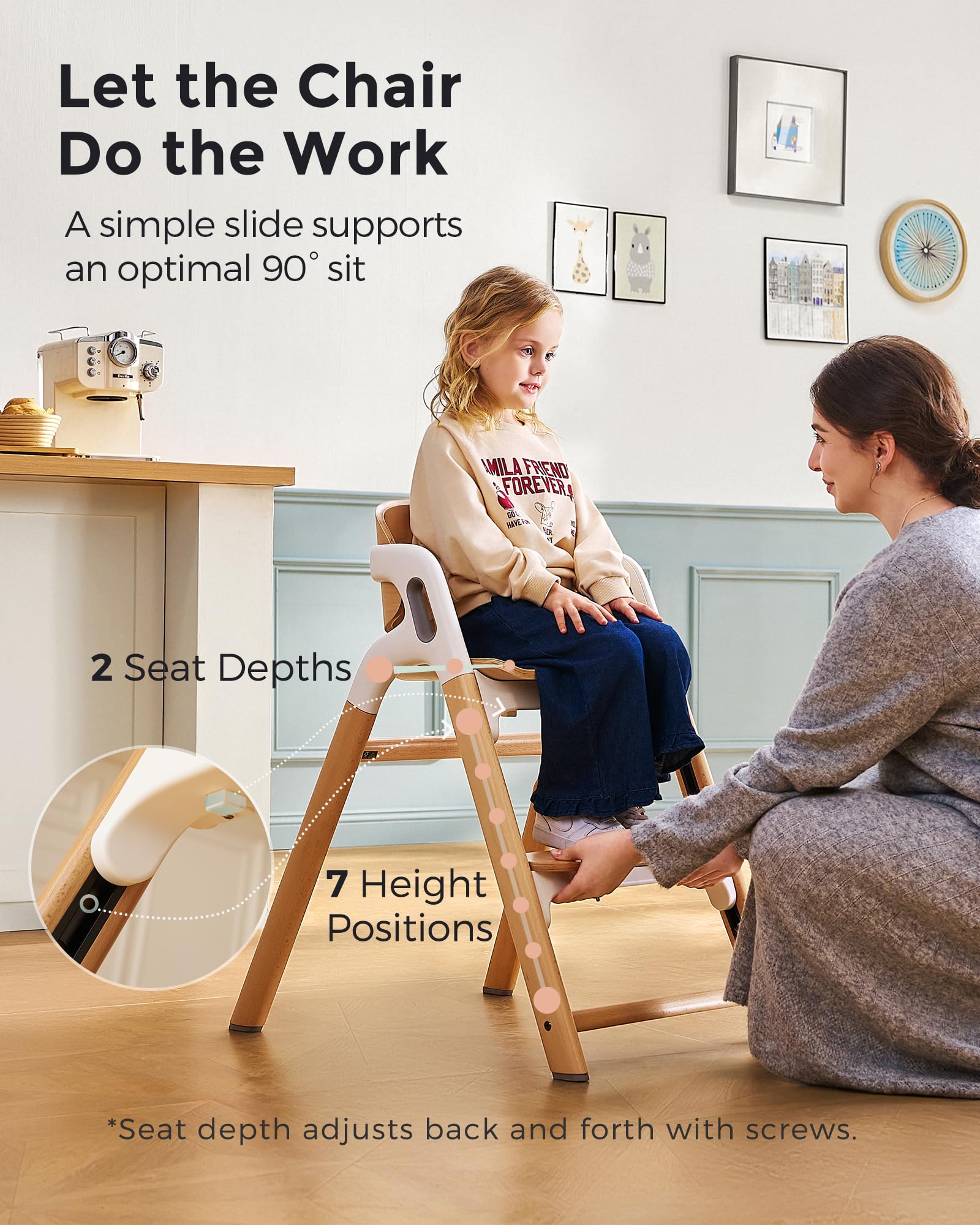 momcozy-dinerpal-wooden-high-chair-5-in-1-convertible-baby-highchair-to-adult-ch image 5