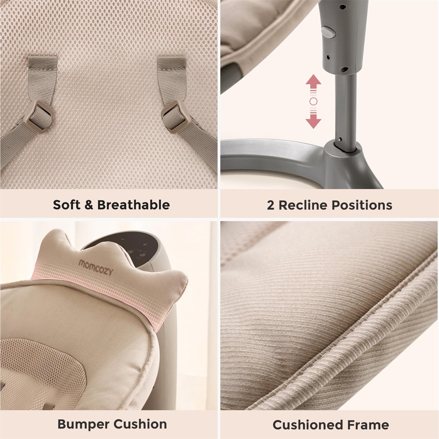 momcozy-2-in-1-electric-baby-swing-with-dual-arm-support-converts-to-toddler-sea image 5