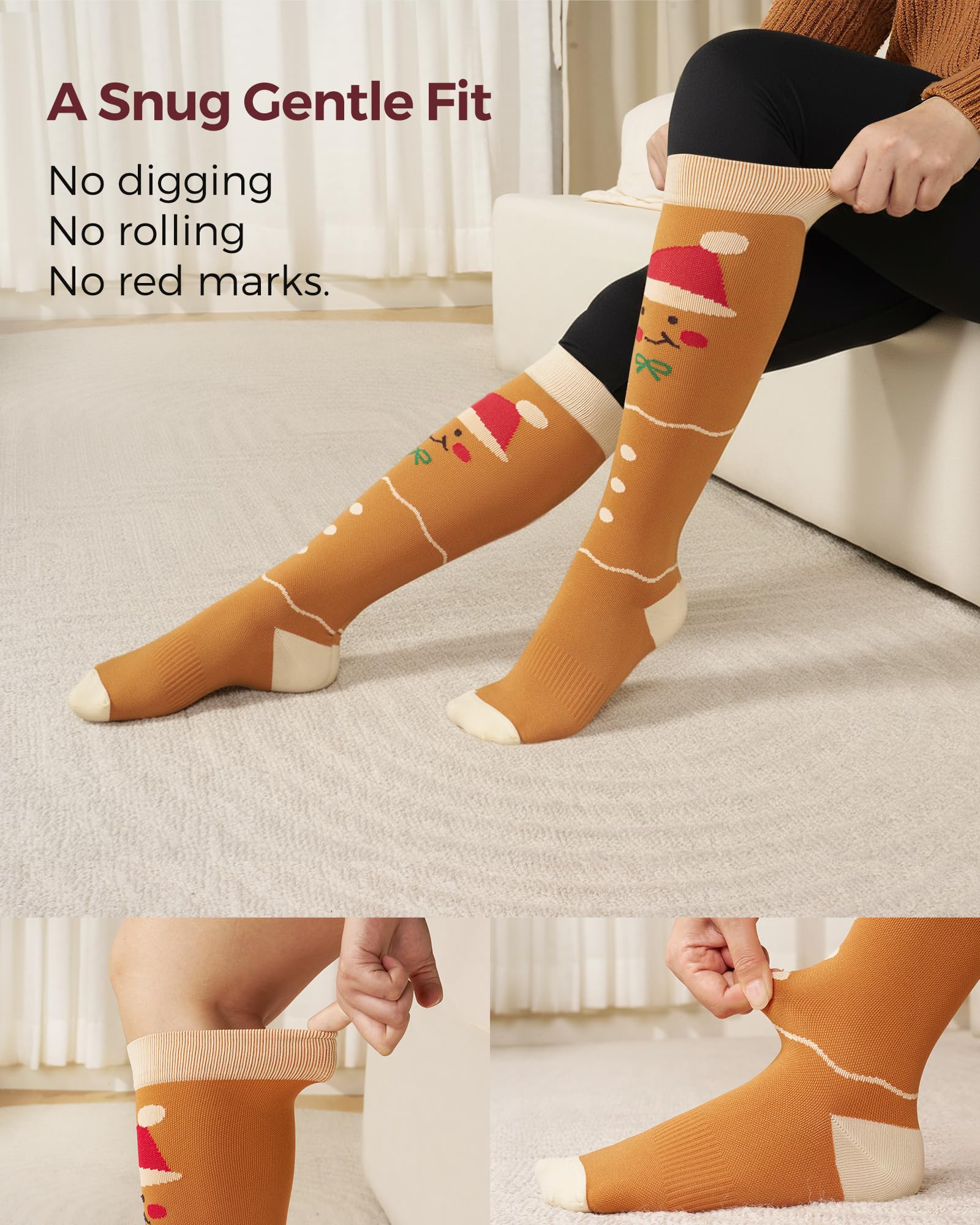 momcozy-compression-socks-for-women-wide-calf-15-20mmhg-knee-high-support-socks image 5