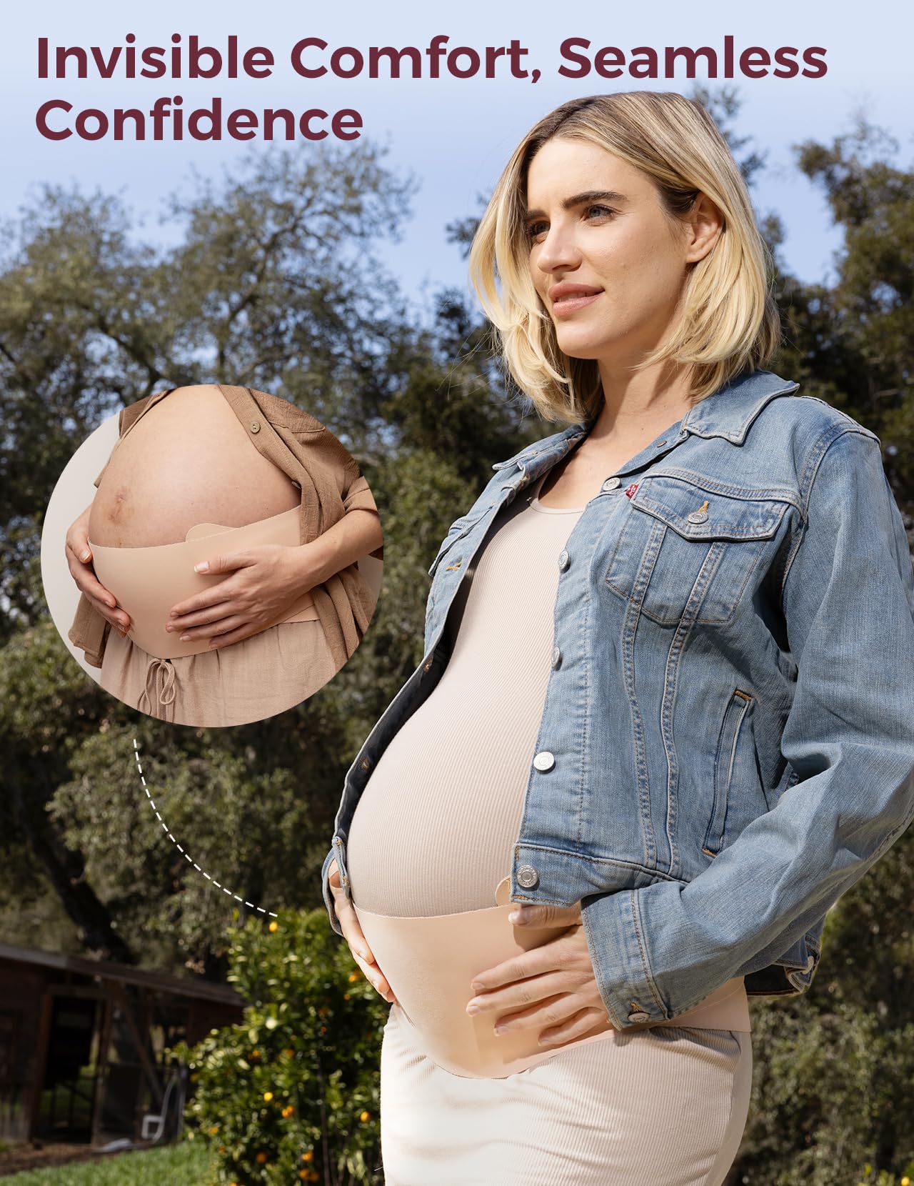 momcozy-maternity-belly-band-one-piece-support-breathable-adjustable-for-small-r image 6