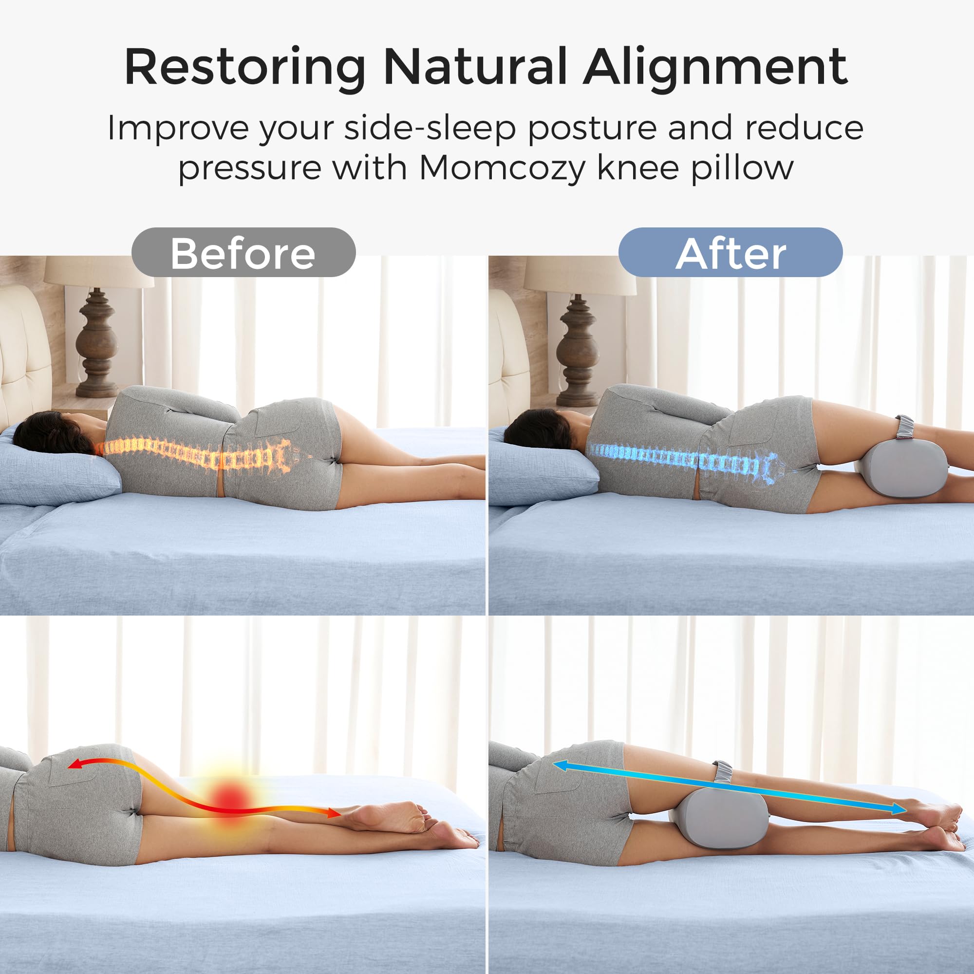 momcozy-pregnancy-pillows-knee-pillow-for-side-sleepers-with-cooling-cover image 3