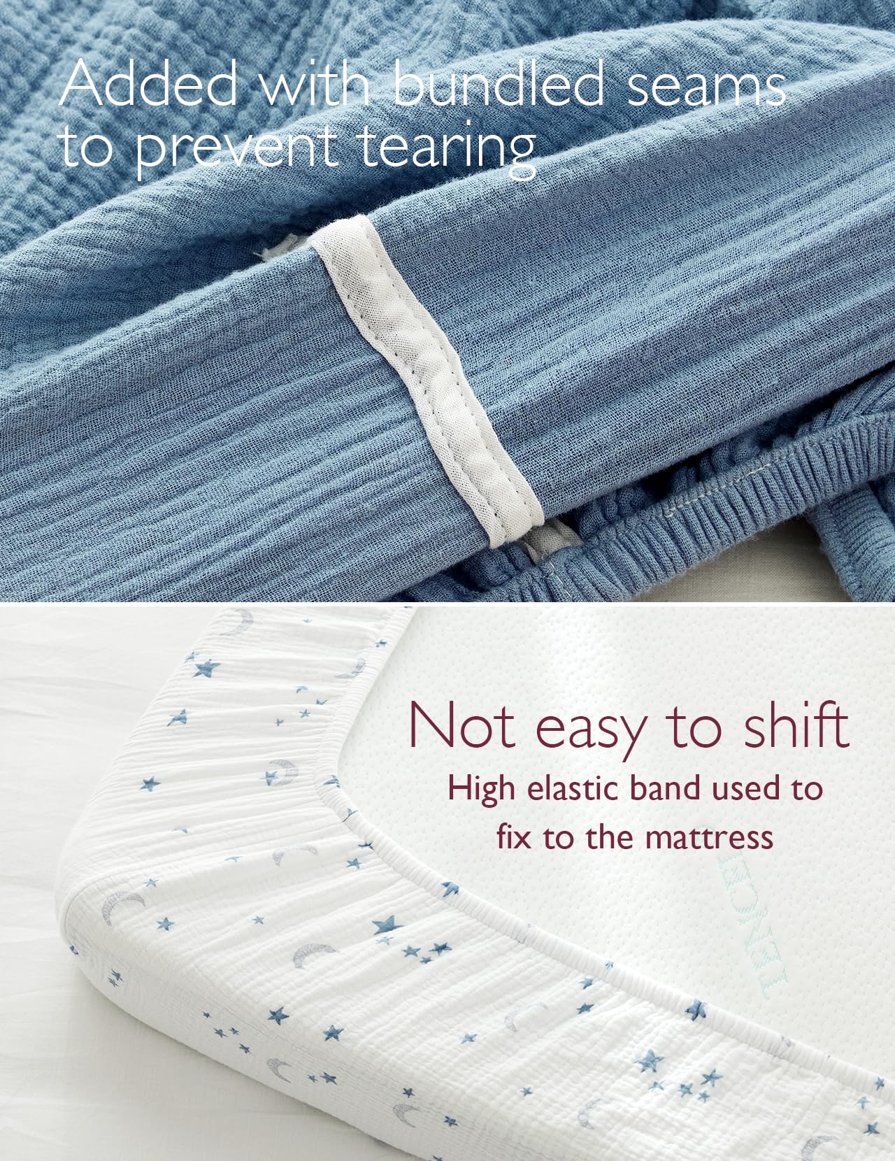 momcozy-muslin-standard-fitted-crib-sheets-52-x28-2-pack-soft-breathable-natural image 4