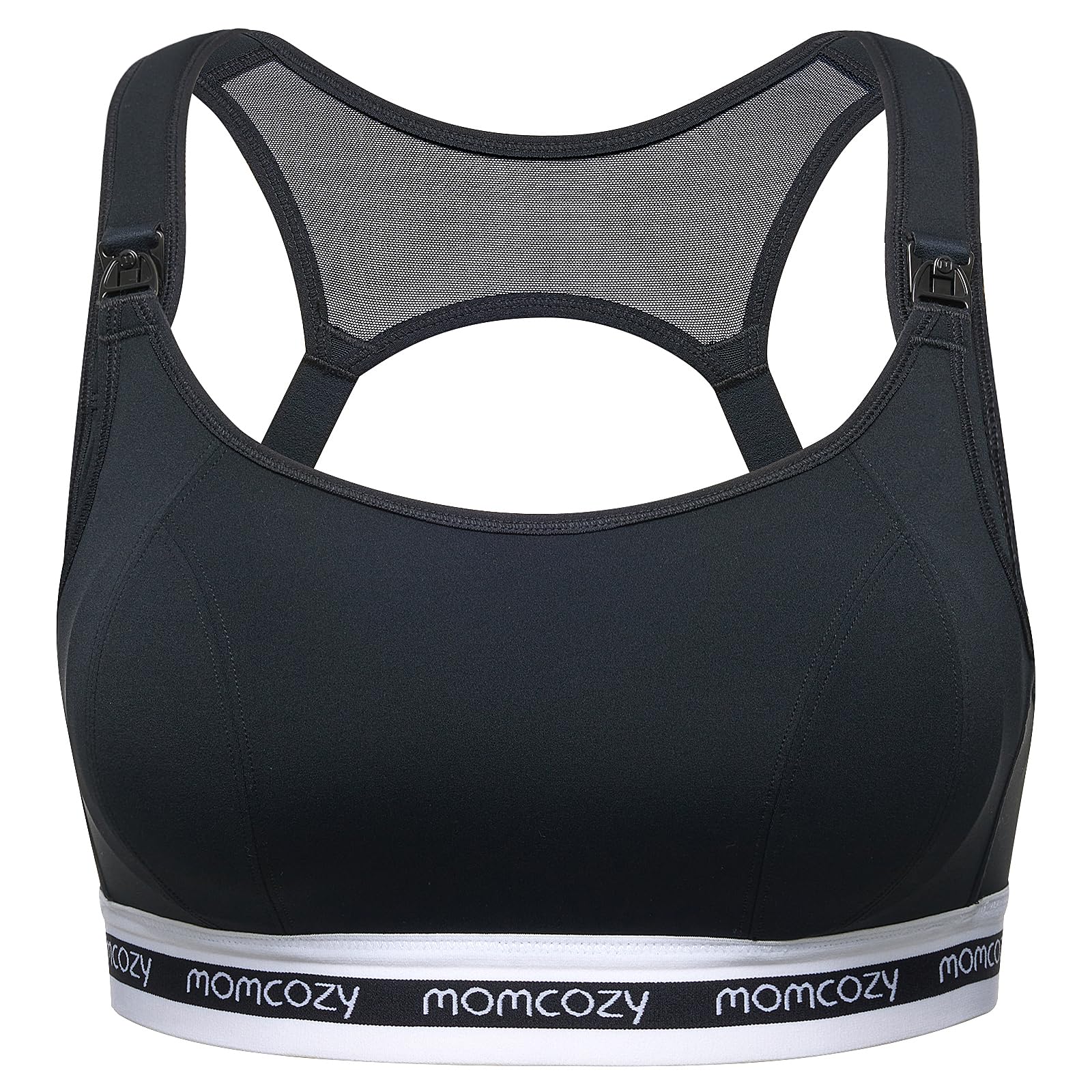 momcozy-nursing-bras-for-breastfeeding-fb011-low-impact-sports-bra-padded-wirele image 7