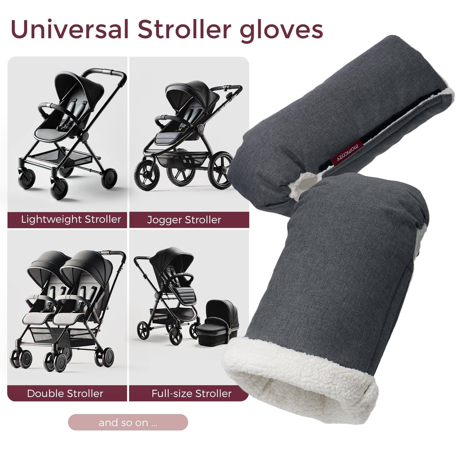 momcozy-stroller-gloves-warmmuffs-universal-fit-waterproof-adjustable-hand-muffs image 5