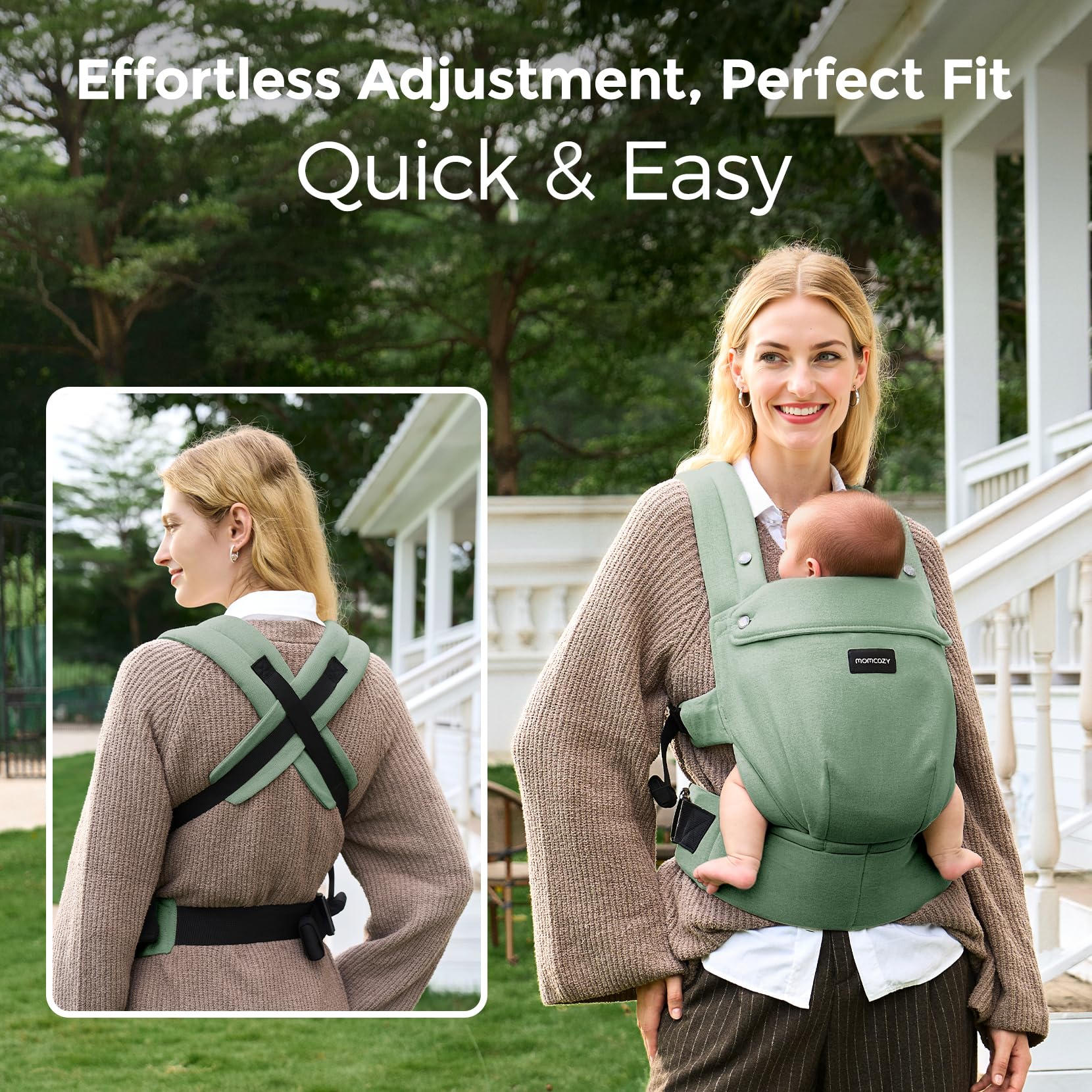 momcozy-baby-carrier-with-cotton-linen-ergonomic-design-7-45-lbs-sage-green image 4