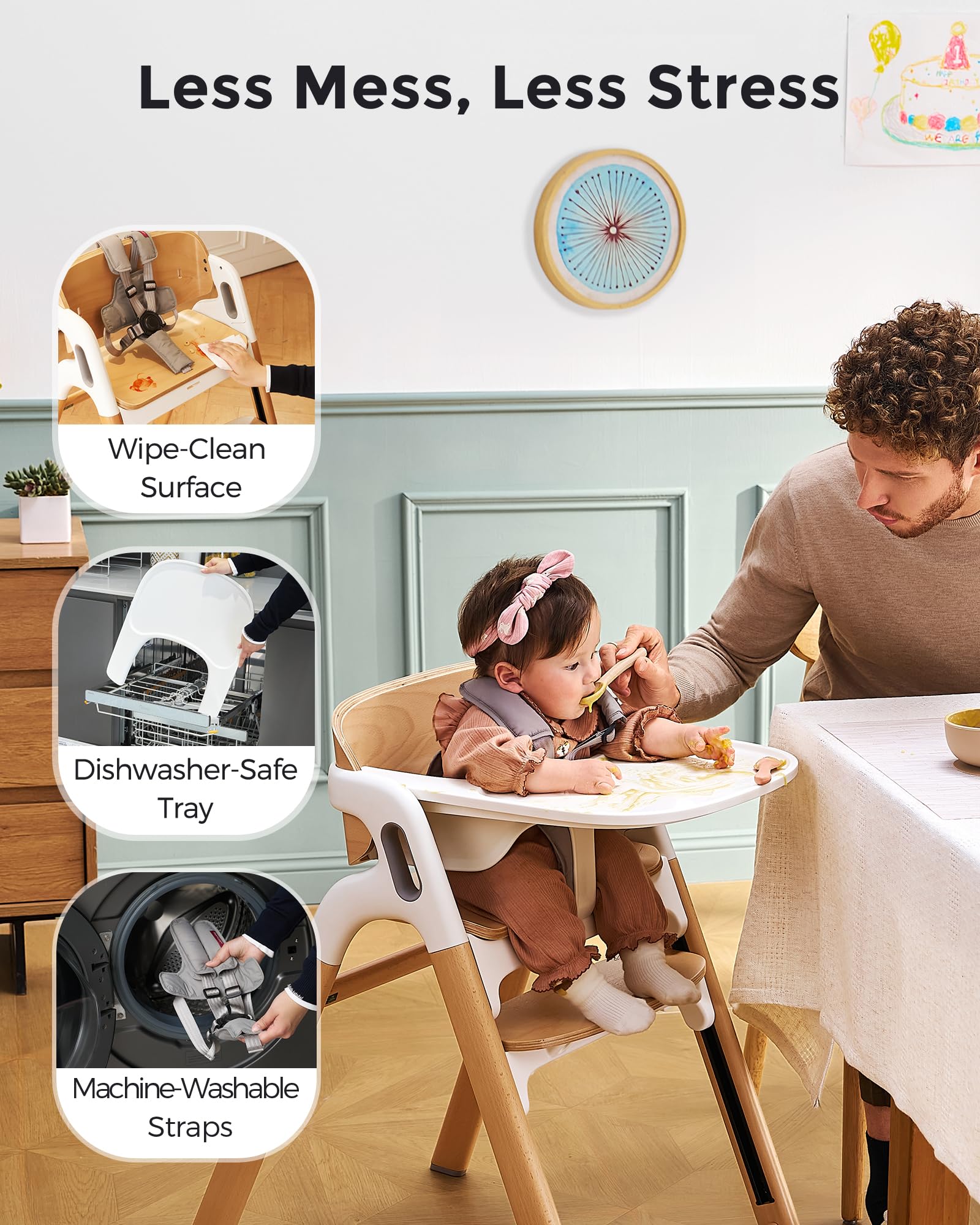 momcozy-dinerpal-wooden-high-chair-5-in-1-convertible-baby-highchair-to-adult-ch image 8